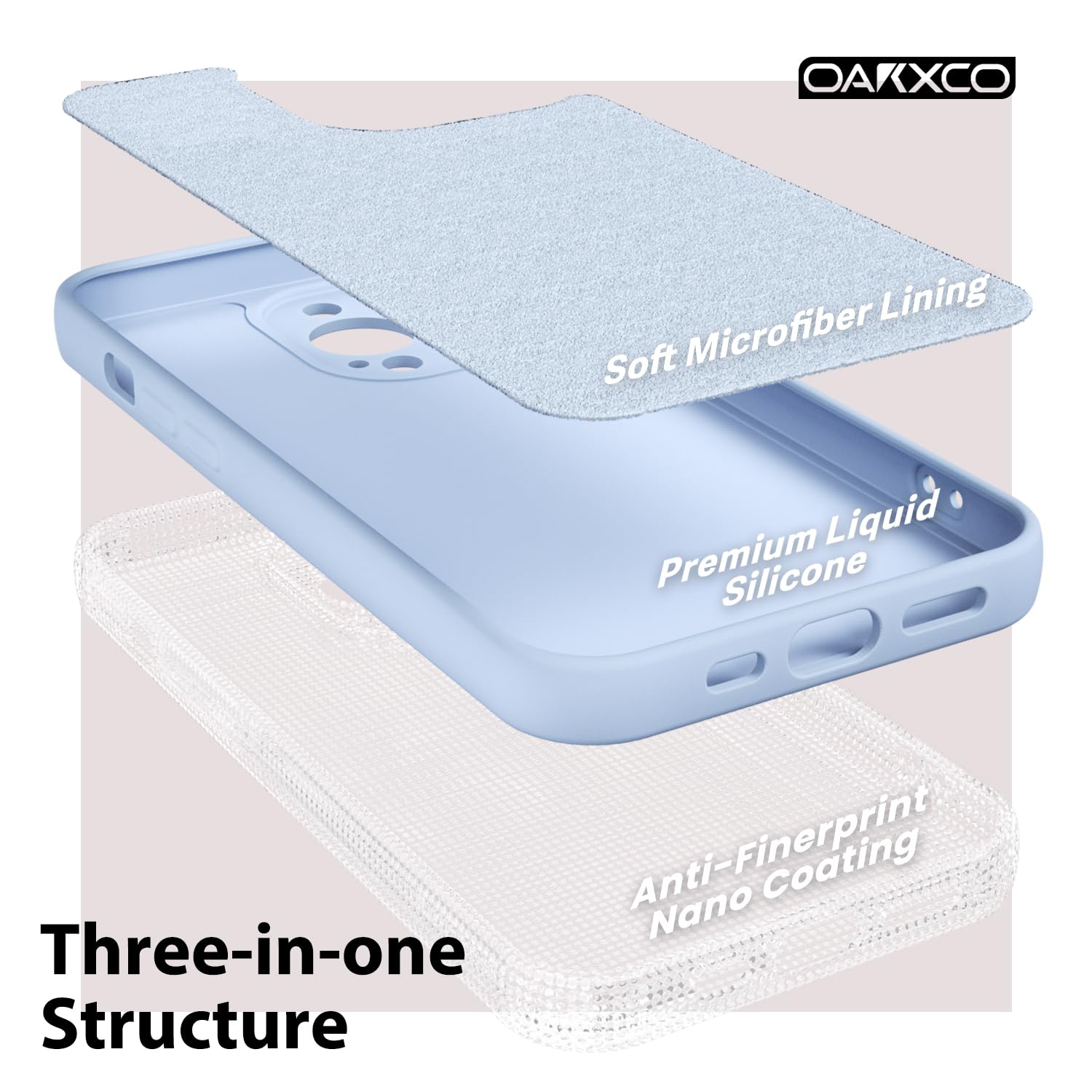 Oakxco For Iphone 13 Pro Max Phone Case Liquid Silicone, Thin Slim Soft Rubber Tpu Plain Smooth Gel Cover For Women Girl Aesthet