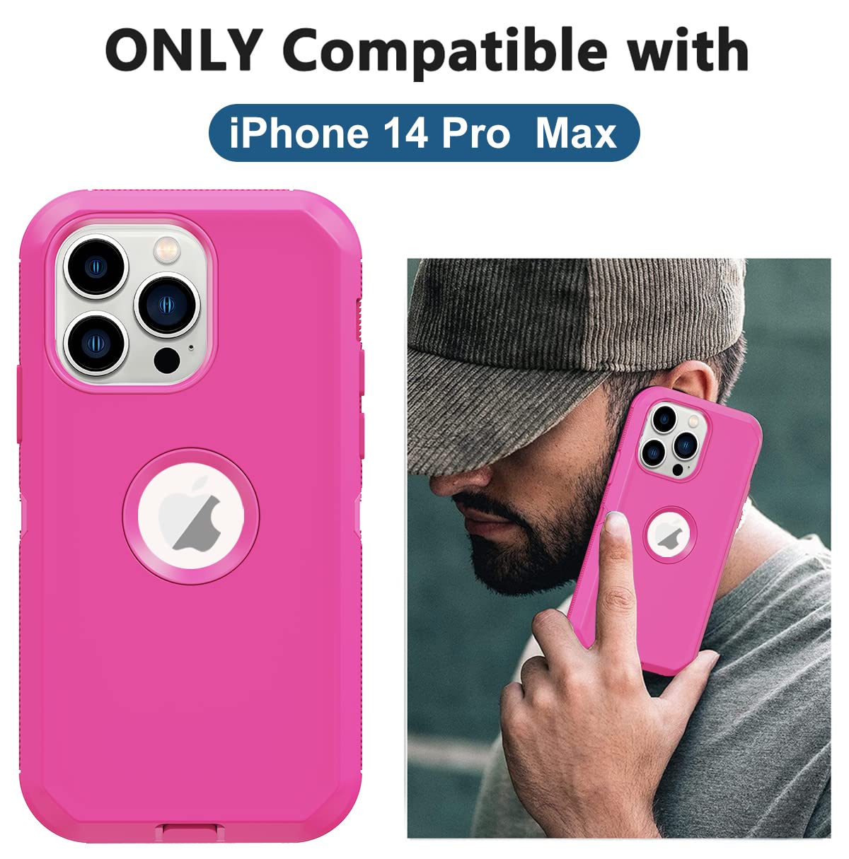 Aimoll 88 For Iphone 14 Pro Max Case 6.7 Inch, Heavy Duty Drop Protection, With Built In Screen Protector Full Body Rugged Shock