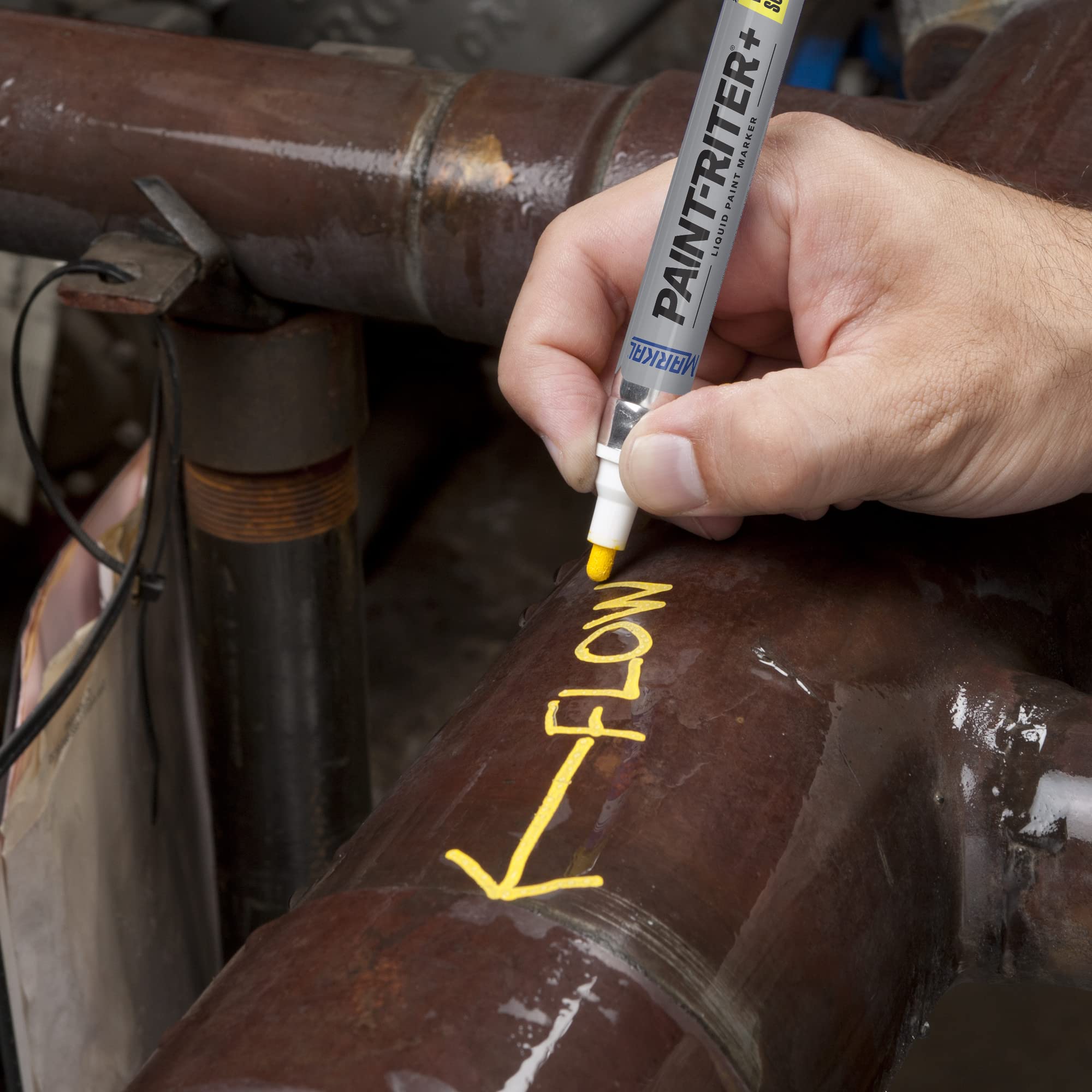 Markal 96931 Pro Line Wp Wet Surface Liquid Paint Marker, Yellow