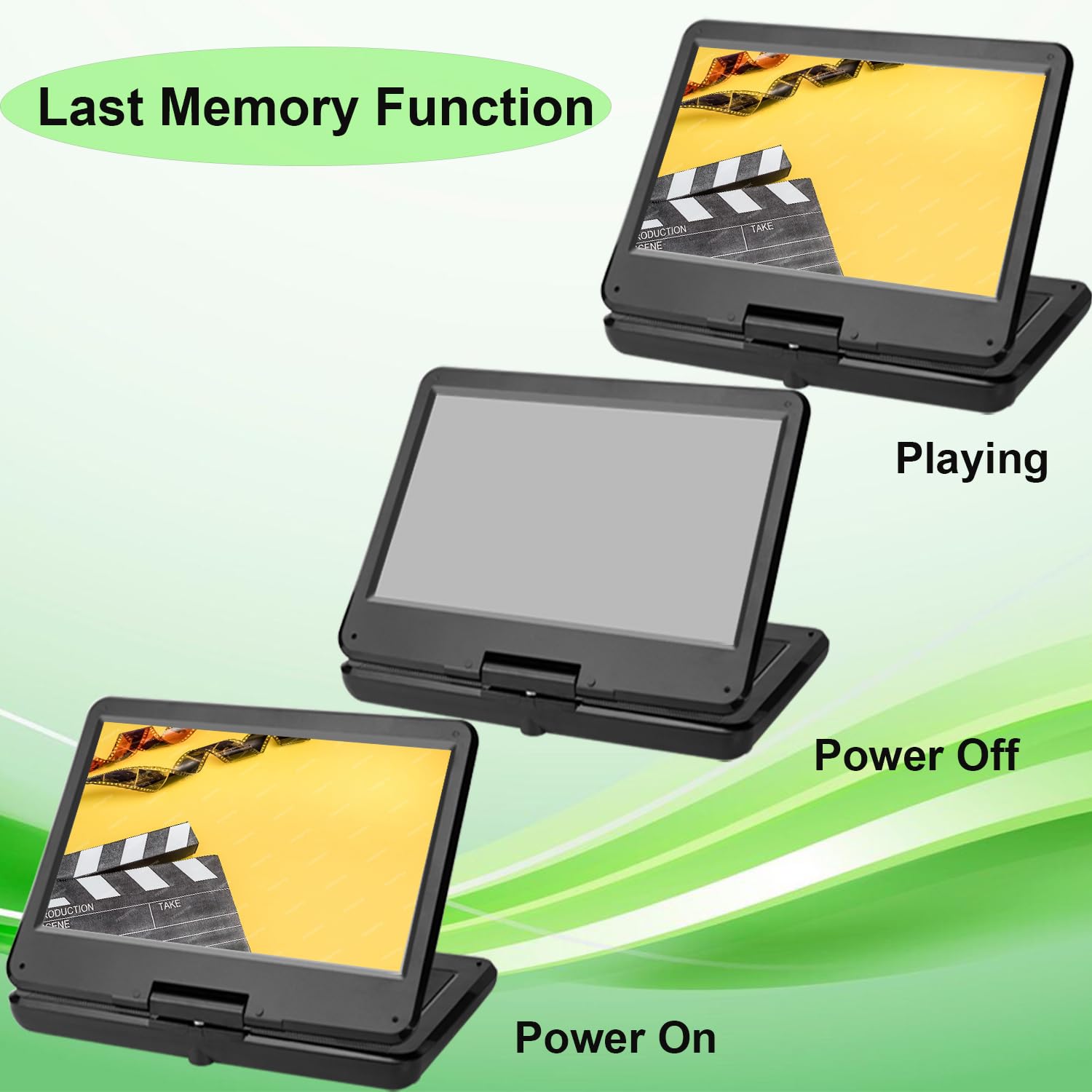 Feihe 16.5'' Inch Portable Tv/Dvd Player Combo With 14'' Hd Swivel Led Screen And Digital Tuner,Hdmi Input, Built In Battery, Du