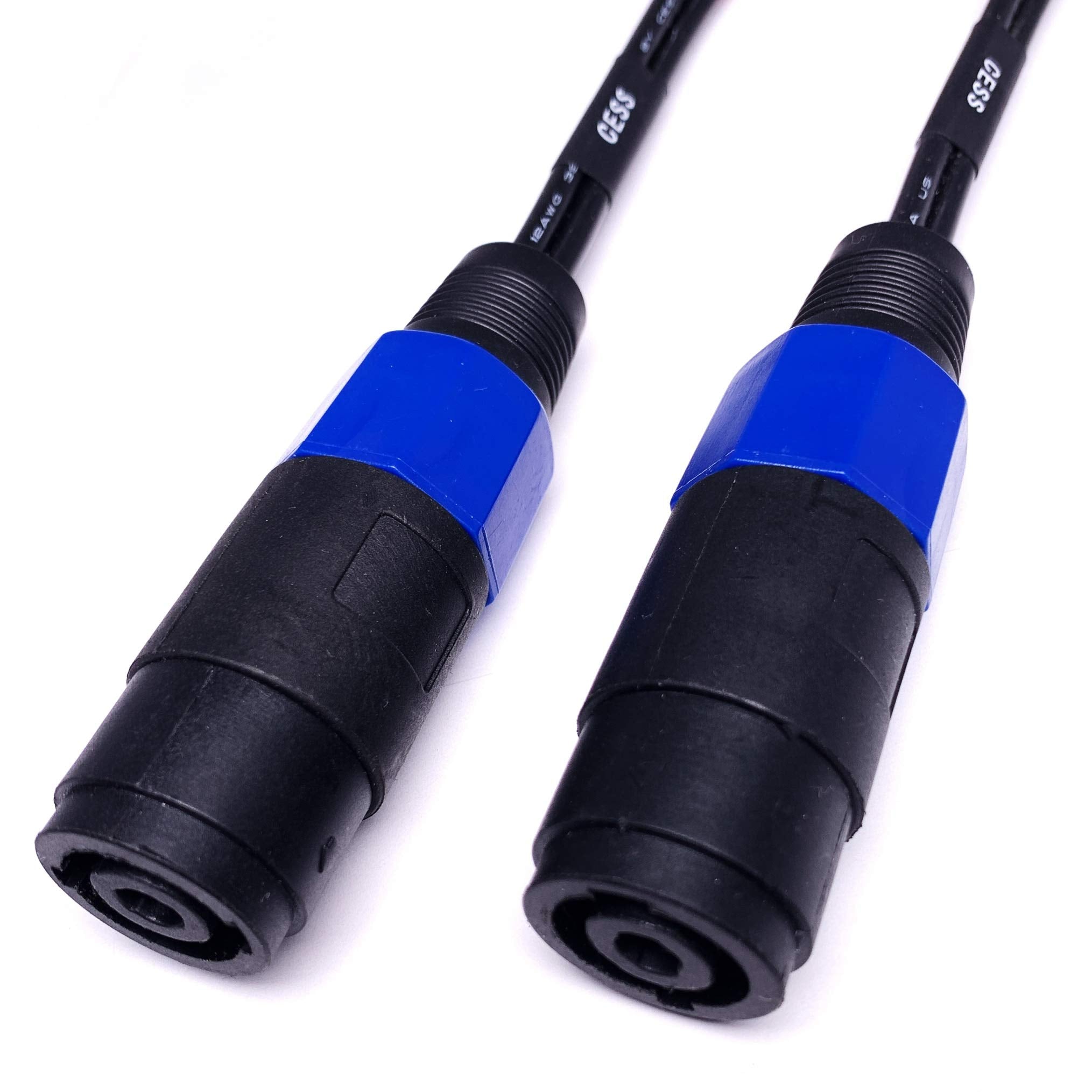 Cncess Cess 004 Banana Plug To Female Speakon Speaker Adapter Cable 12Awg   2 Pack (4Mm Banana)