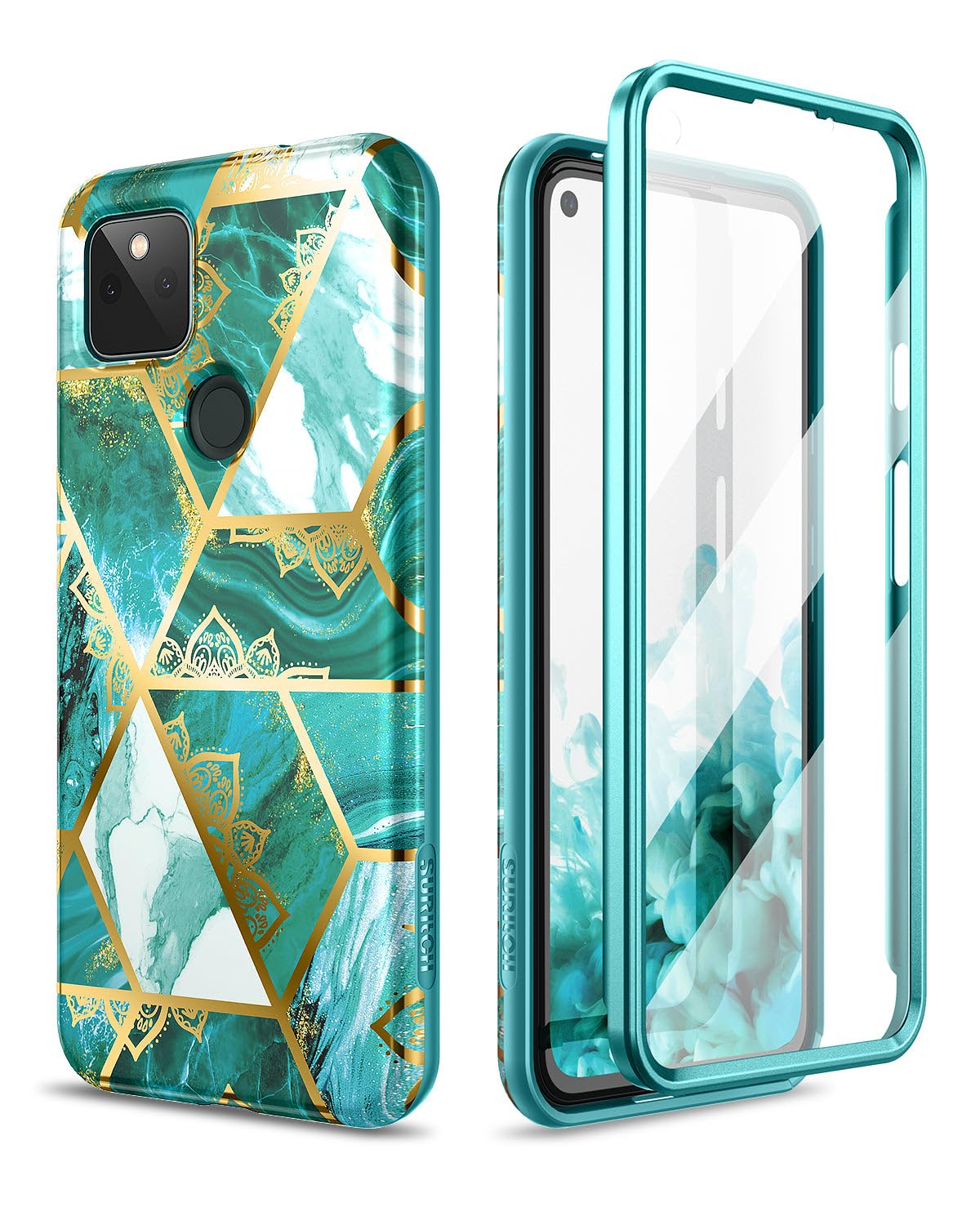 Suritch For Google Pixel 5A Case, Built In Screen Protector For Google Pixel 5A 5G Case Full Body Protection Shockproof Rugged T