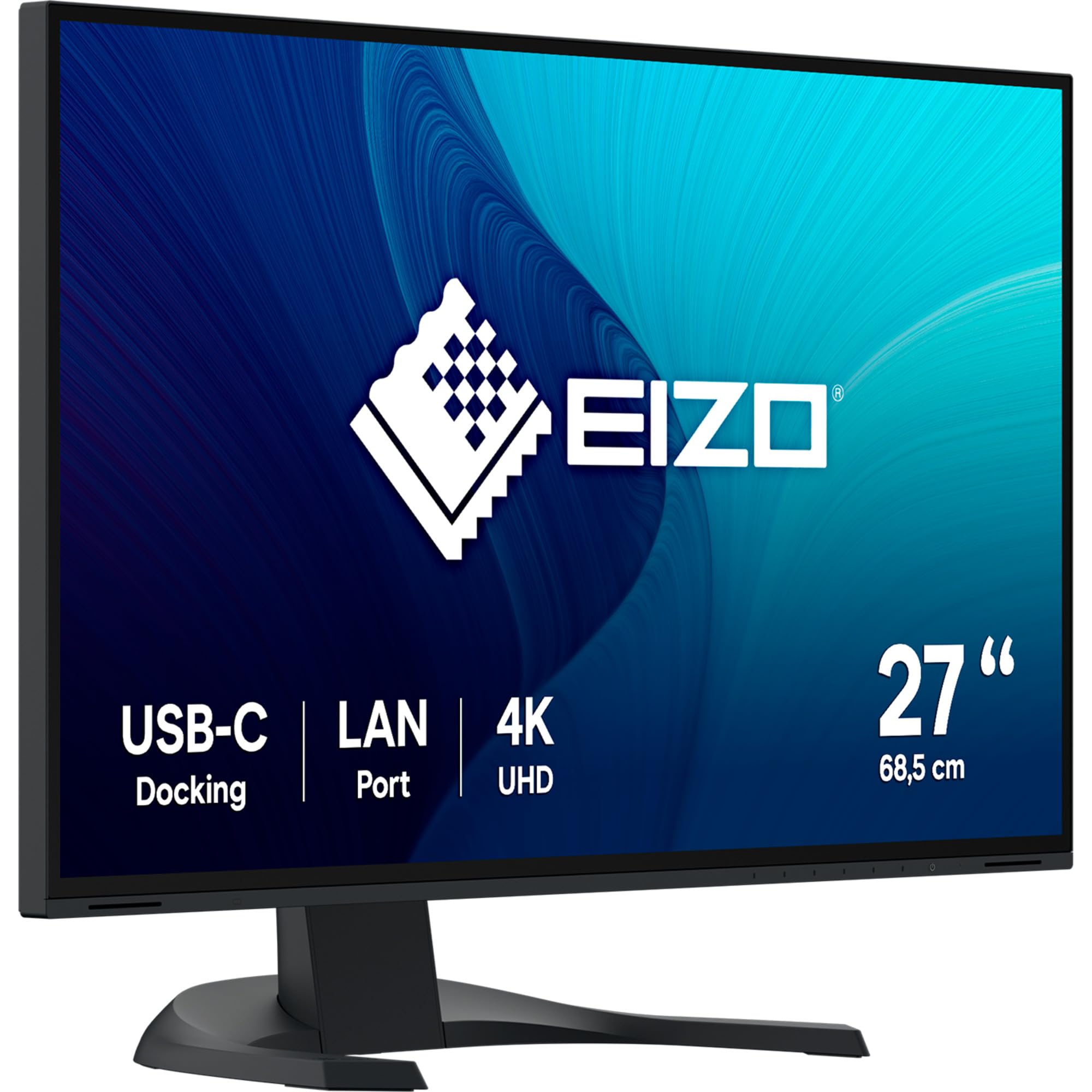 EIZO FlexScan EV2740X-BK 27-inch (USB-C (94W PD), DisplayPort, HDMI, USB Hub, RJ-45 LAN, KVM Switch, 5ms Response Time, 3840 x 2