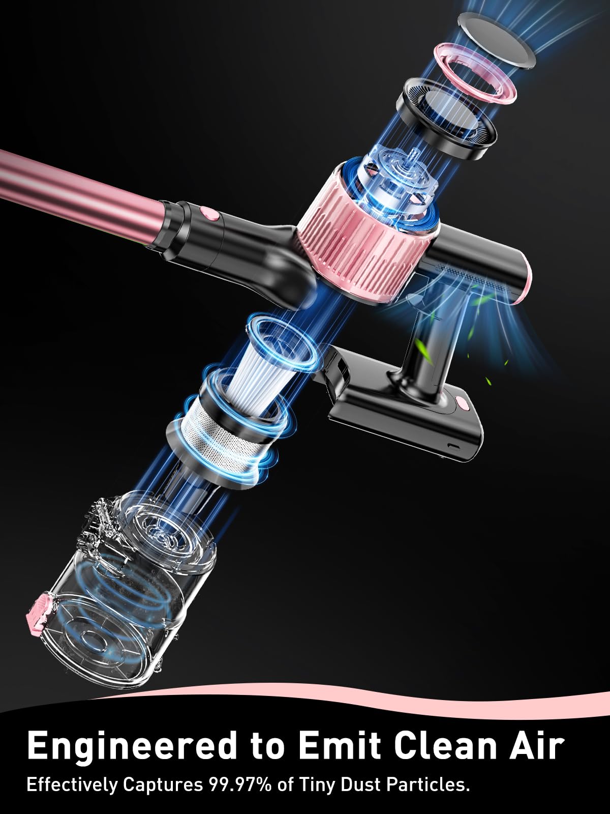 Vicease Cordless Vacuum Cleaner, 8 In 1 Powerful Suction Lightweight Vacuum Cleaner For Home, Led Display, 3 Suction Modes, 45Mi