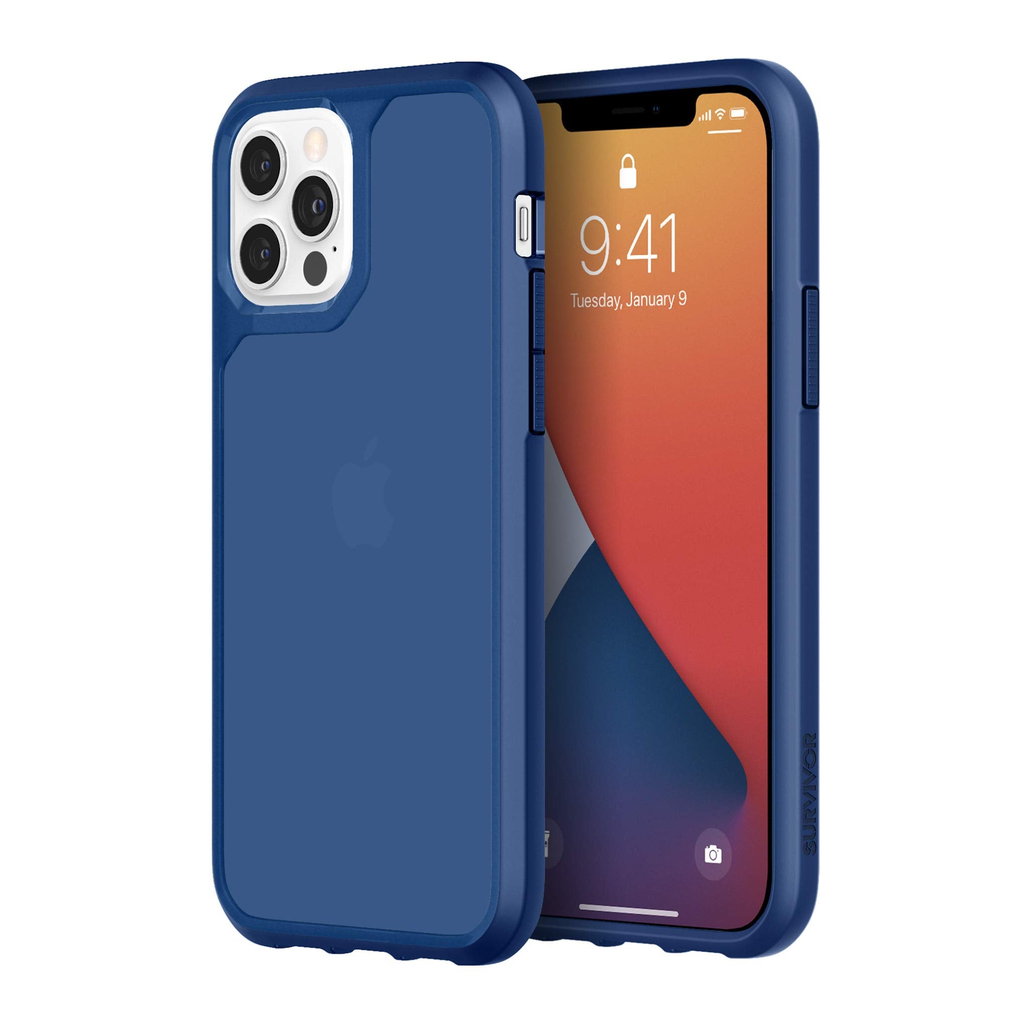 Griffin Survivor Strong Gip 048 Nvy Protective Case For Iphone 12 & 12 Pro   Navy