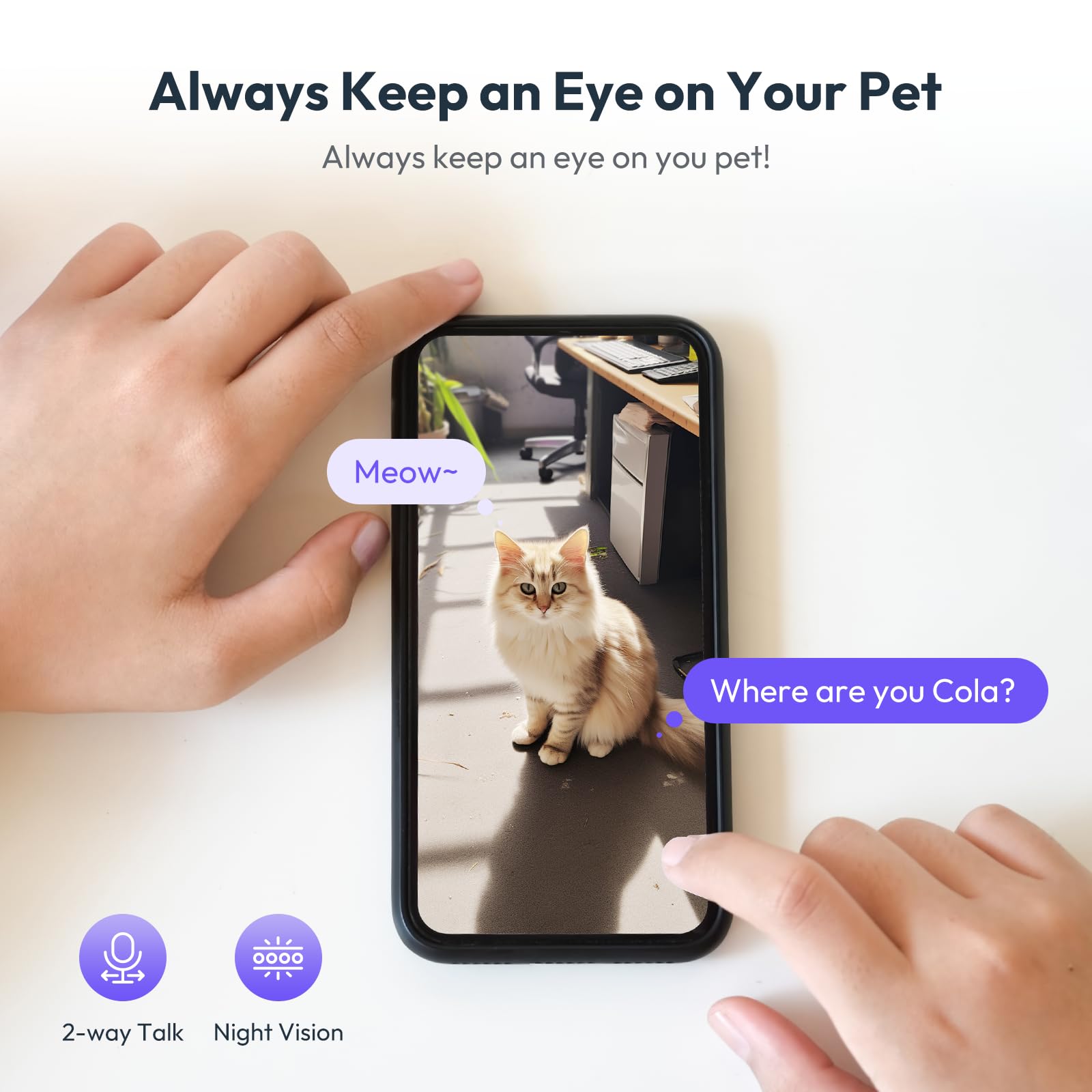 Psync Genie S 5Mp Indoor Security Camera, Pan Tilt Wifi Camera For Baby Monitor/Pet Camera With Phone App, Auto Tracking, Person