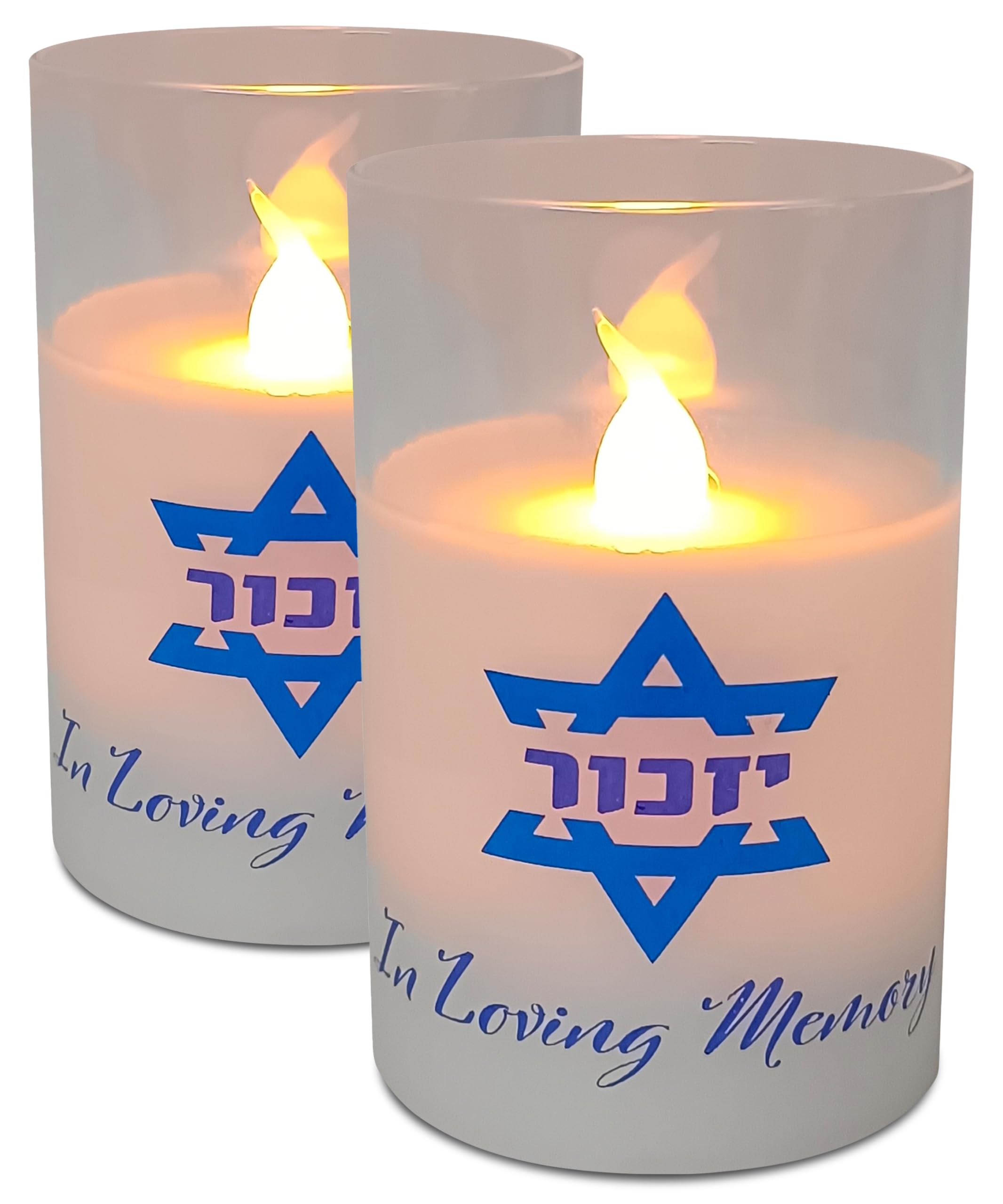 Ner Mitzvah Electric Yahrzeit Candle   Led Votive Candles   Flameless Memorial Candle   2 Pack