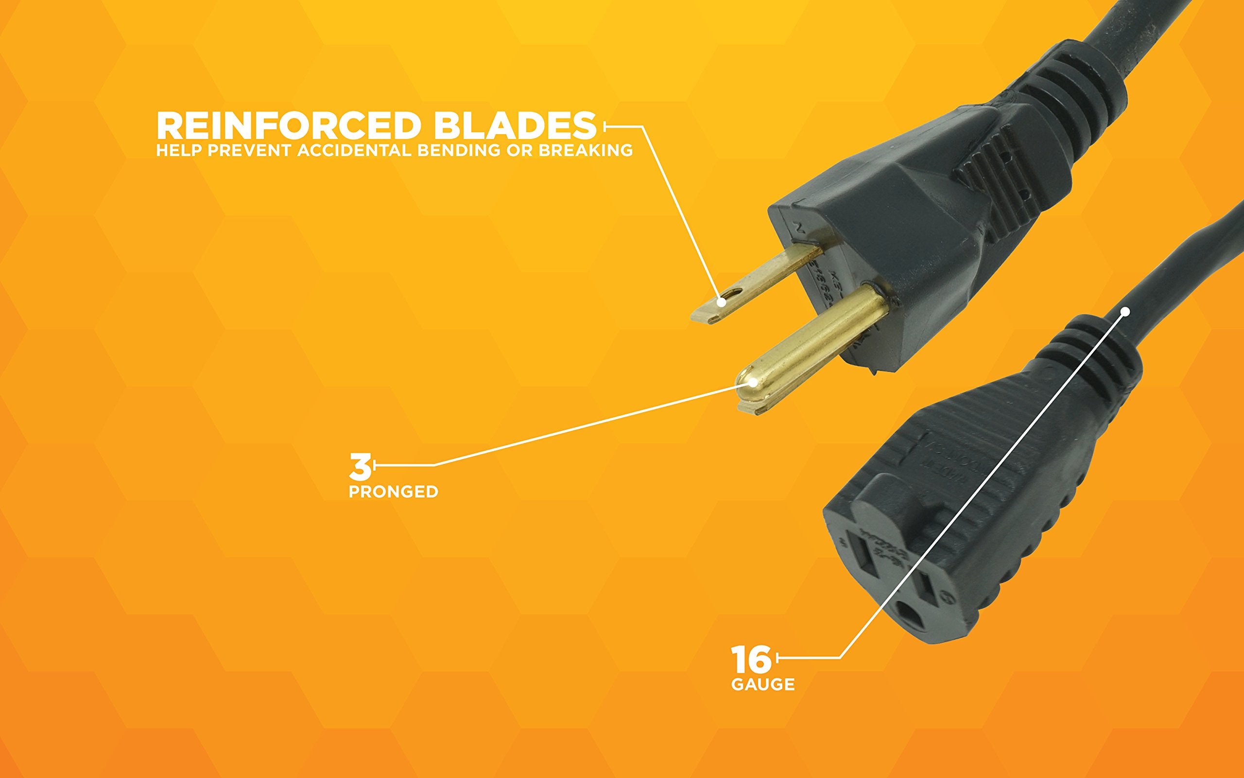 Woods Extension Cord (15 Foot Black)