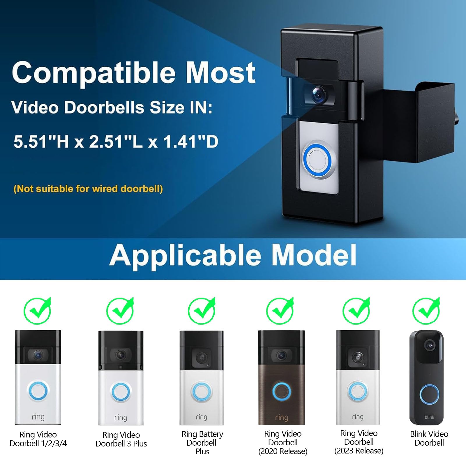 Anti Theft Video Doorbell Mount