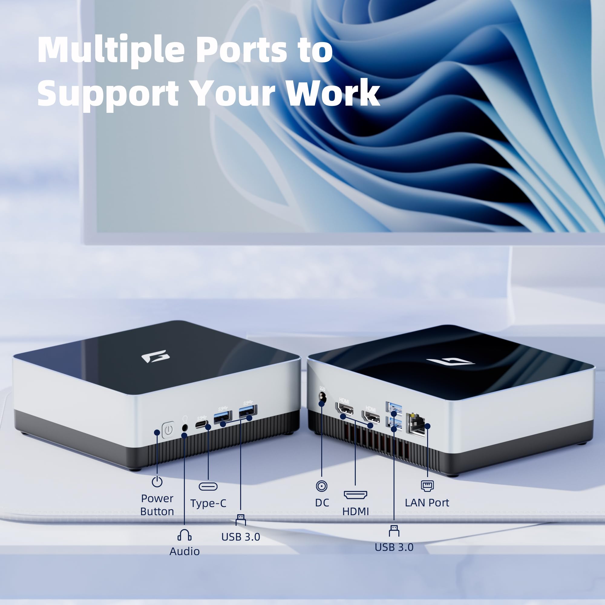 Cybergeek Mini Pc Amd Ryzen 7 5700U (8C/16T,Up To 4.3 Ghz), 8Gb Ddr4 Ram 512Gb Pcie Ssd, 4K Uhd Gaming Computer Mini Desktop Sup