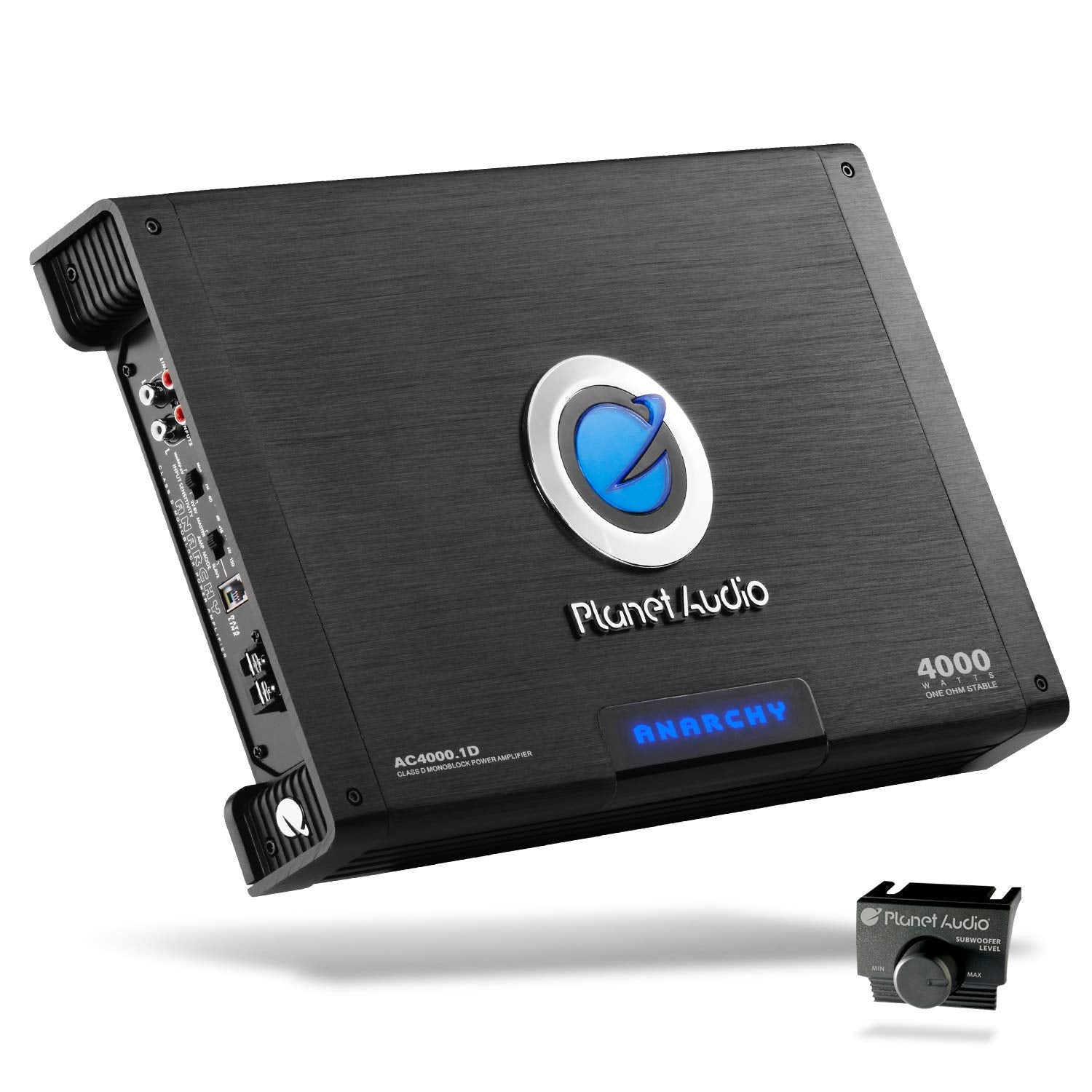 Planet Audio AC4000.1D Class D Monoblock Car Amplifier - 4000W, 1 Ohm Stable, Low Pass Crossover, Ideal for Subwoofers