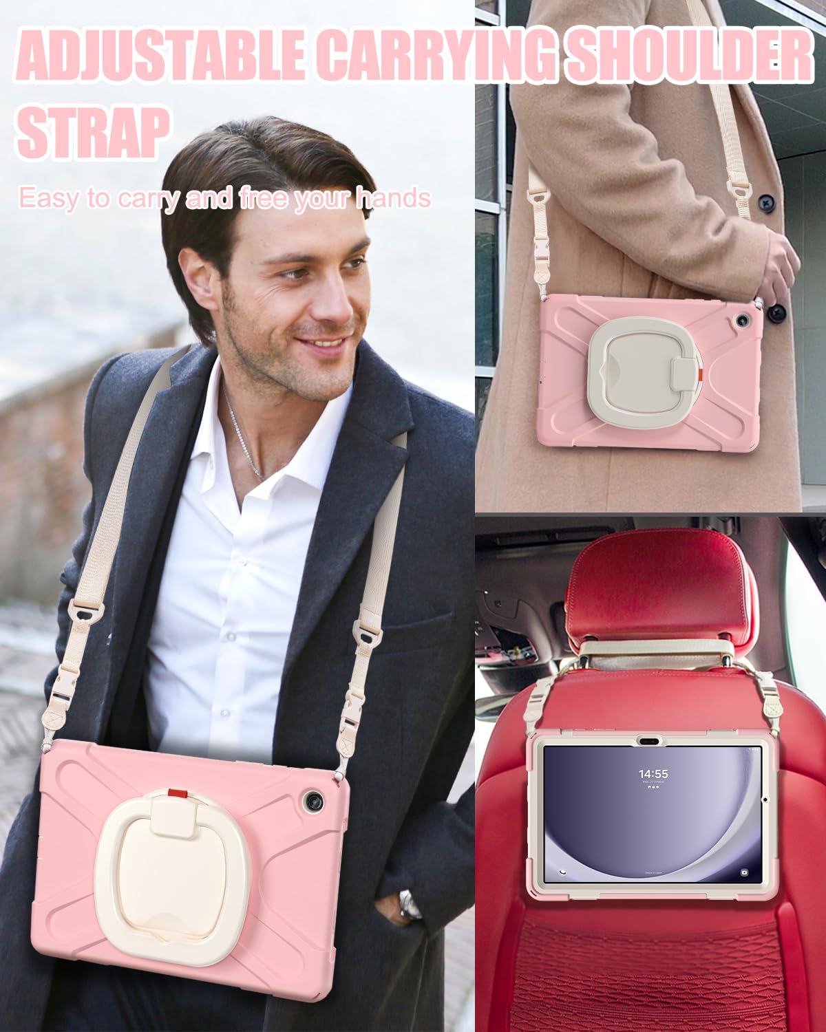 Braecn Kids Case For Samsung Galaxy Tab A9+/ A9 Plus 11 Inch 2023 Sm X210/X216/X218, Heavy Duty Protective Silicone Cover With S