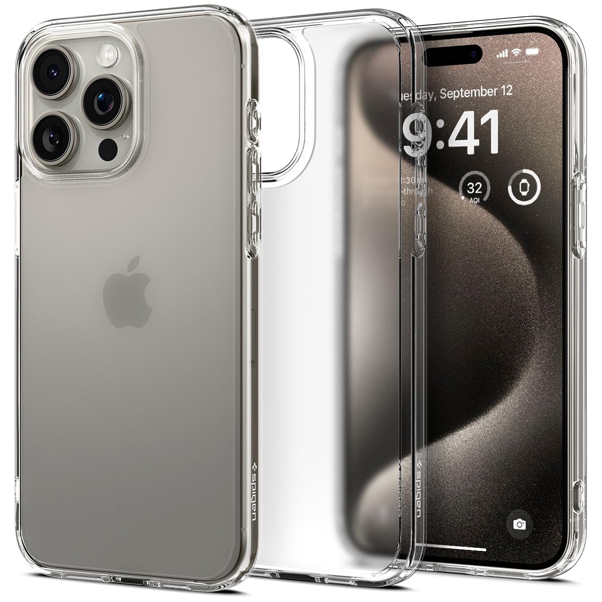 Spigen Ultra Hybrid Designed For Iphone 15 Pro Max Case (2023), Anti Yellowing] Military Grade Protection]   Frost Clear
