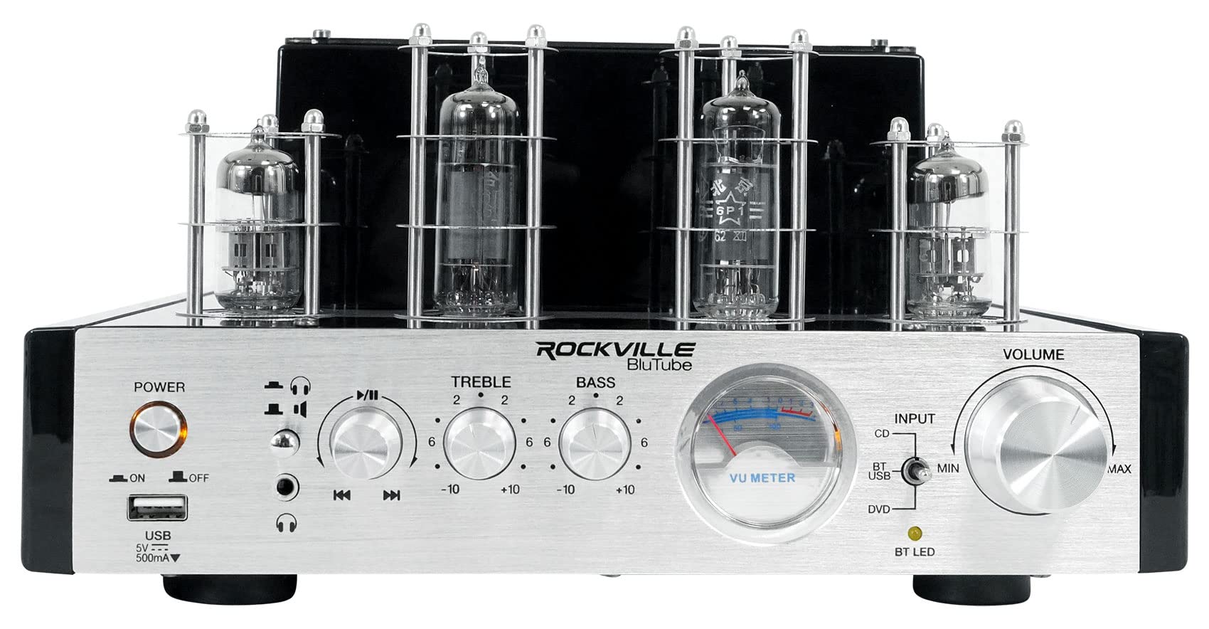 Rockville Blutube 70W Tube Amplifier/Home Theater Stereo Receiver With Bluetooth