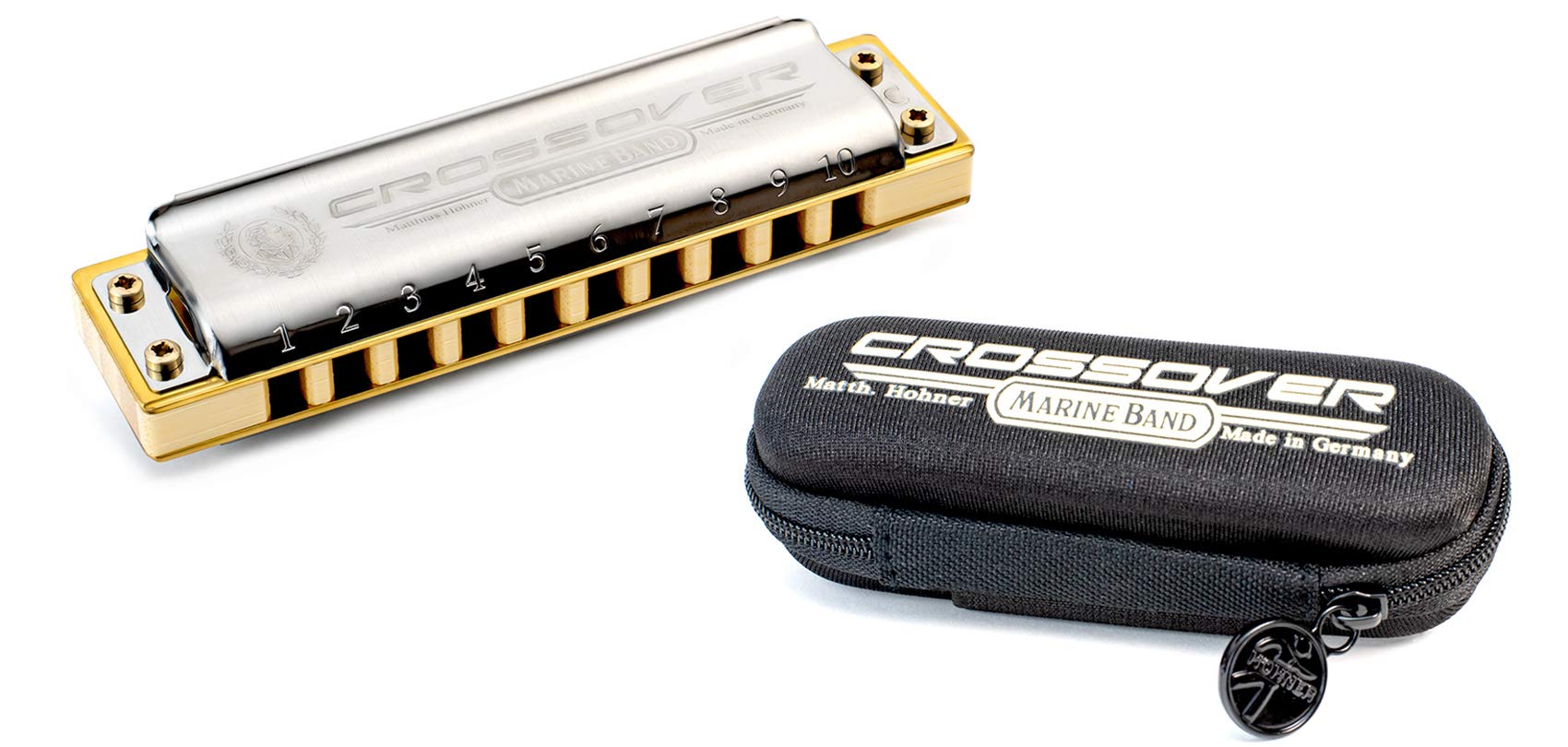 Hohner M2009Bx Marine Band Crossover Harmonica, Key Of A, Stainless Steel (M2009Bx A)