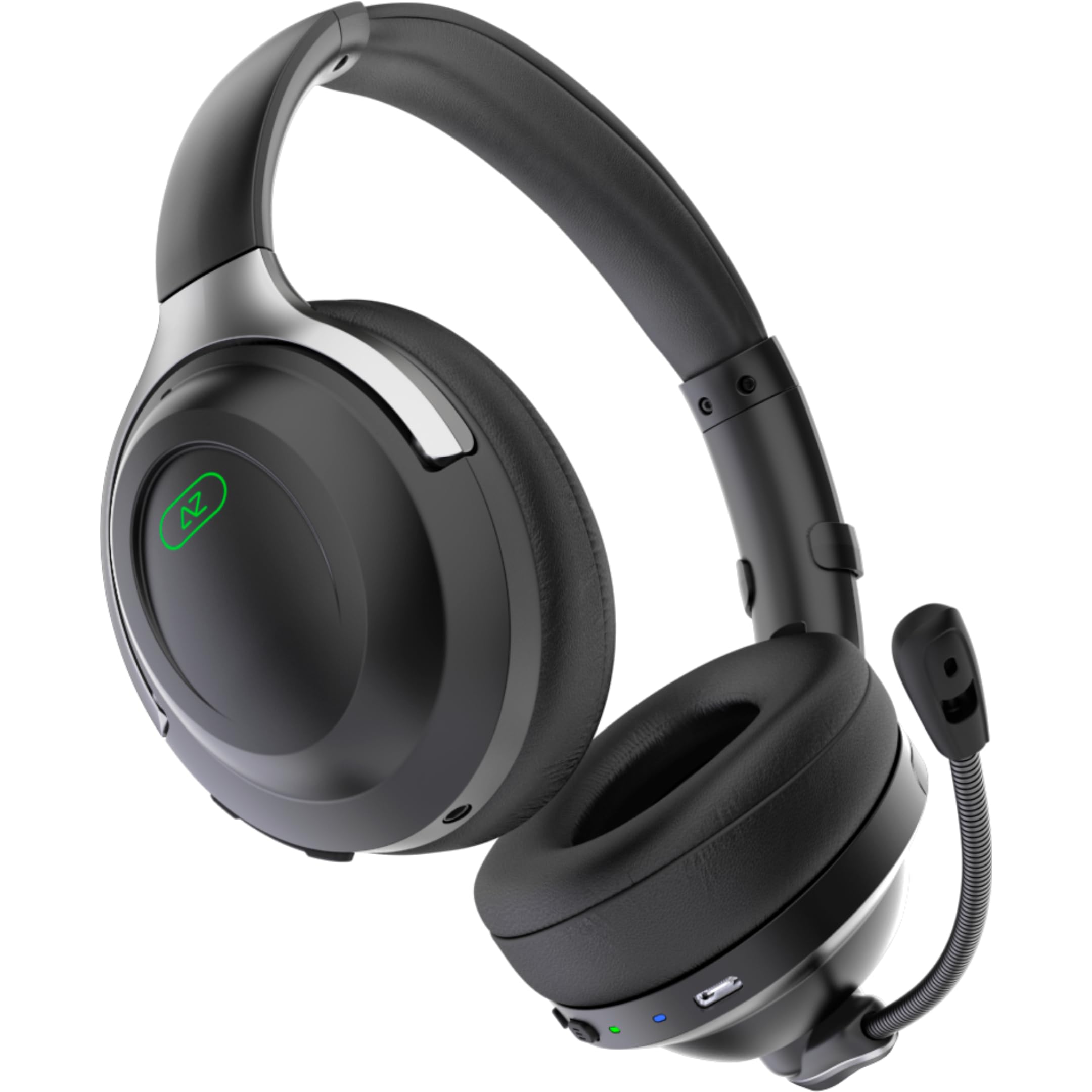 ACEZONE A-Spire Wireless Gaming Headset, Tournament-Grade Hybrid ANC, Ultra-Low Latency, Flip-to-Mute Mic, App EQ, 35+ Hr Batter