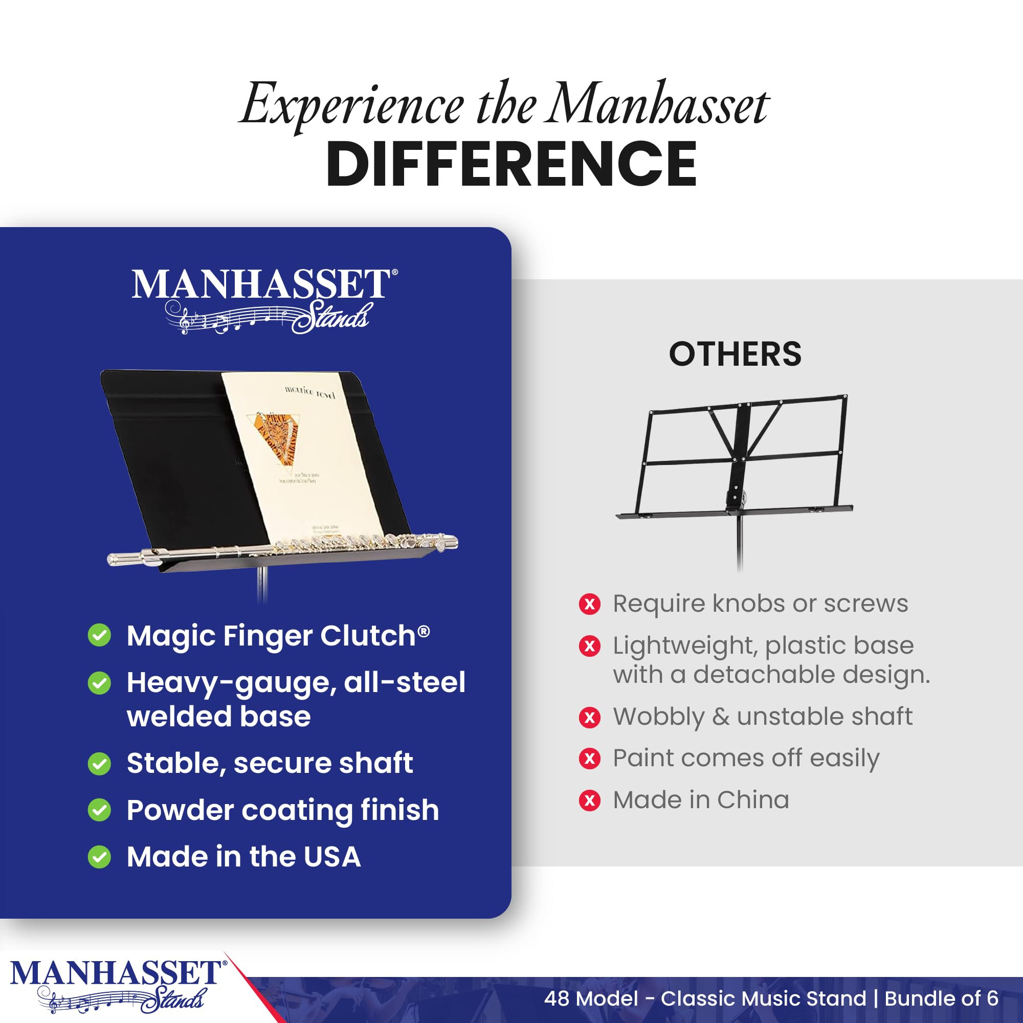 Manhasset M48 Symphony Stand 6 Pack - M48 Carton, 6-Pack