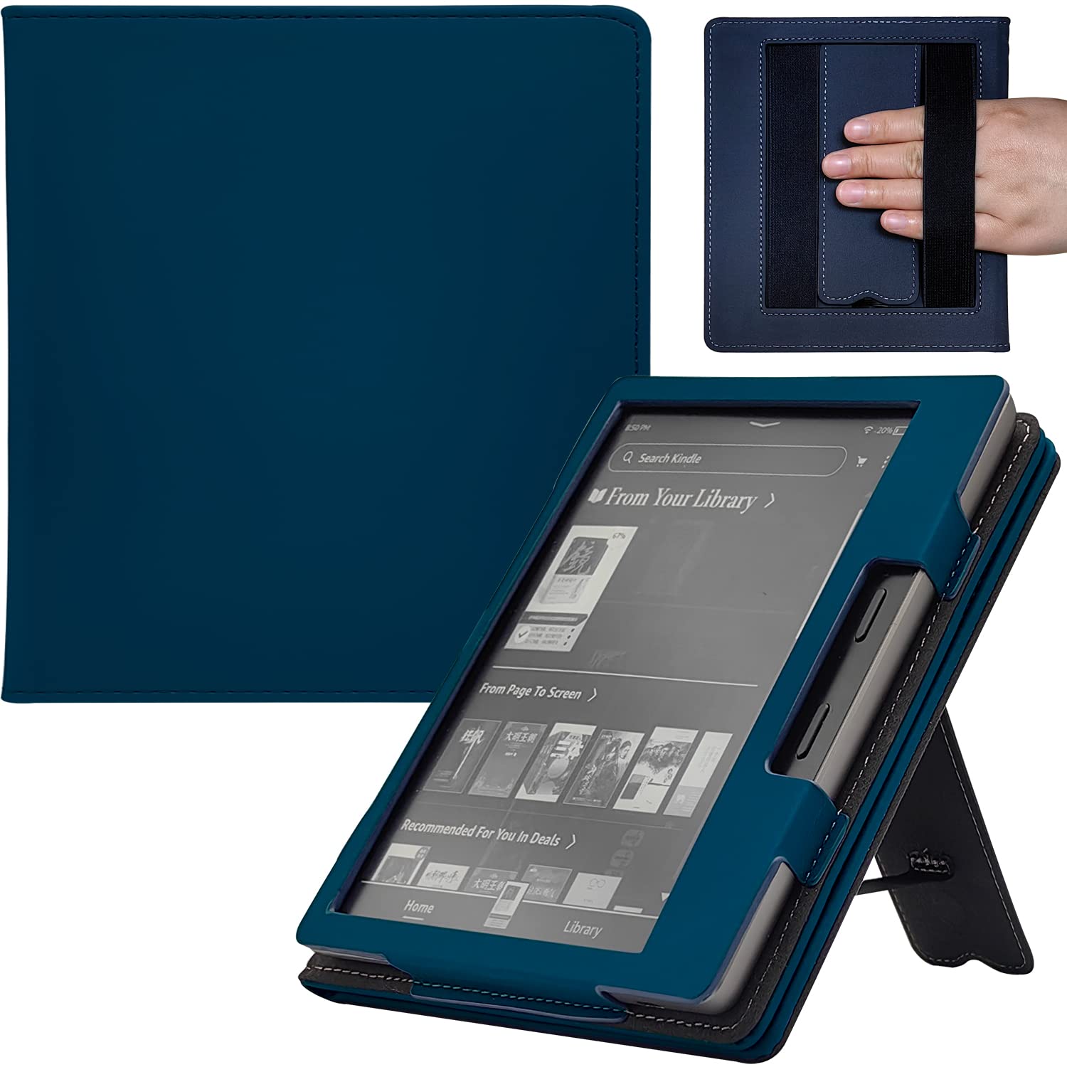 Umubuhoms Kindle Oasis Case With Double Hand Held & Stand For 7 Inch Kindle Oasis (10Th Generation,2019 And 9Th Generation,2017)