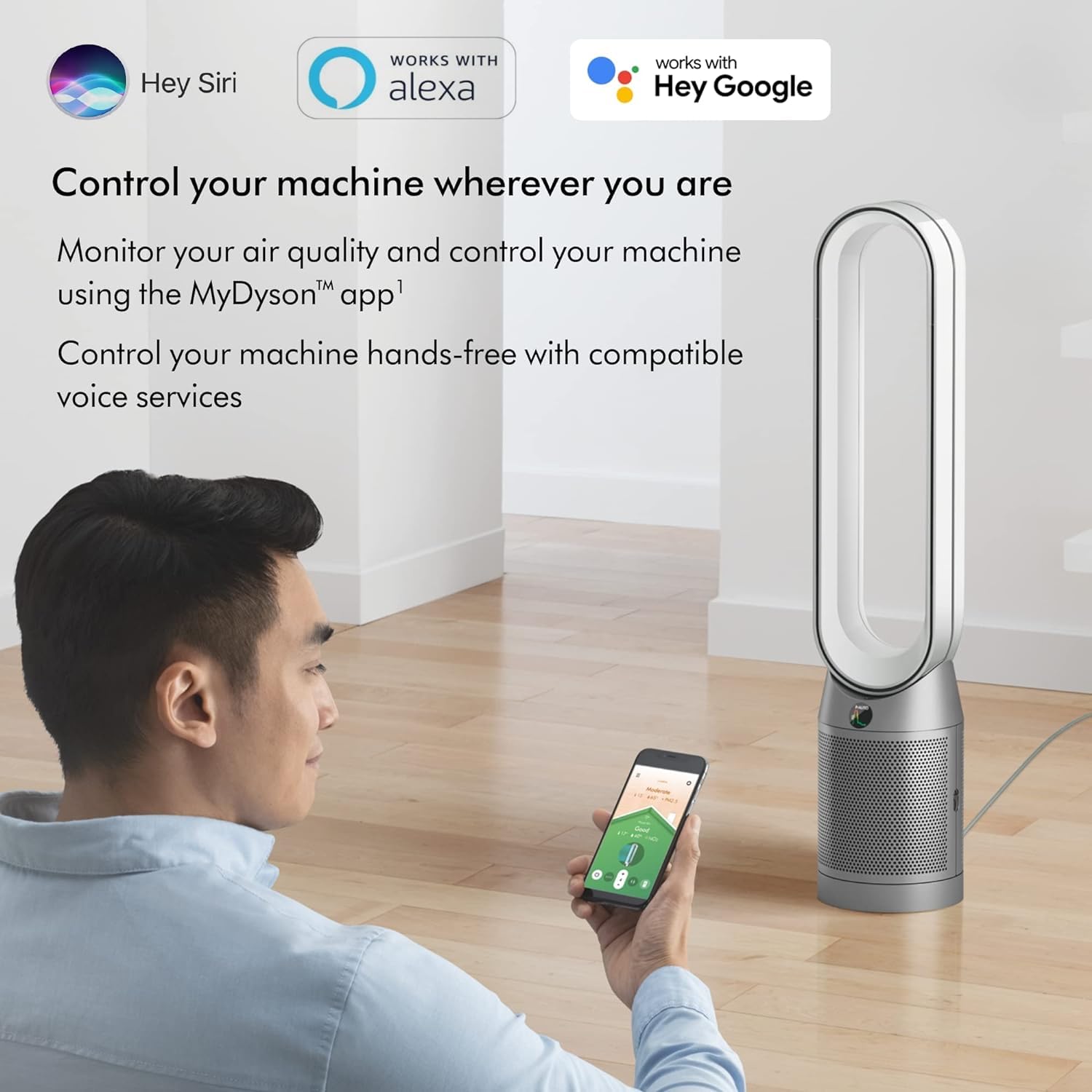 Dyson Purifier Cool Tp07 Smart Air Purifier And Fan   White/Silver, Large