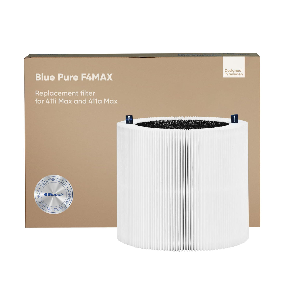 Blueair Blue Pure 411I Max And 411A Max Genuine Replacement Filter, Blue Pure F4Max, Fits Blue Pure 411I Max And 411A Max Air Pu