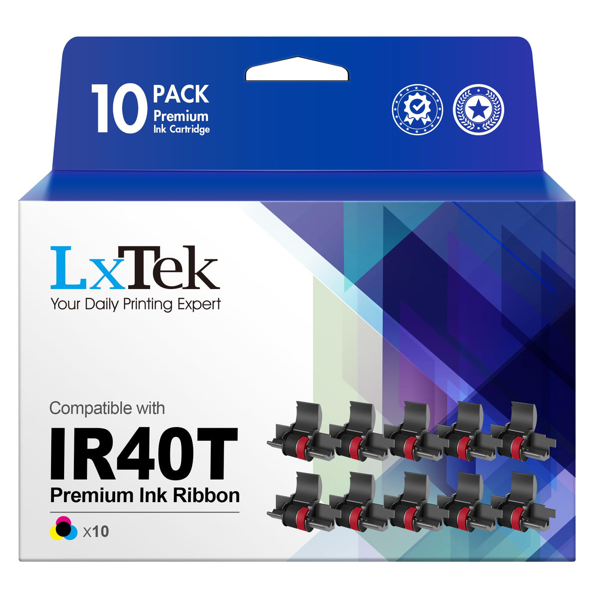 Lxtek Replacement For Ir40T Ir 40T Cp13 Mp 12D Calculator Ink Roller Printer Ribbons Use With Canon, Sharp El 1750V, El 1801V (B