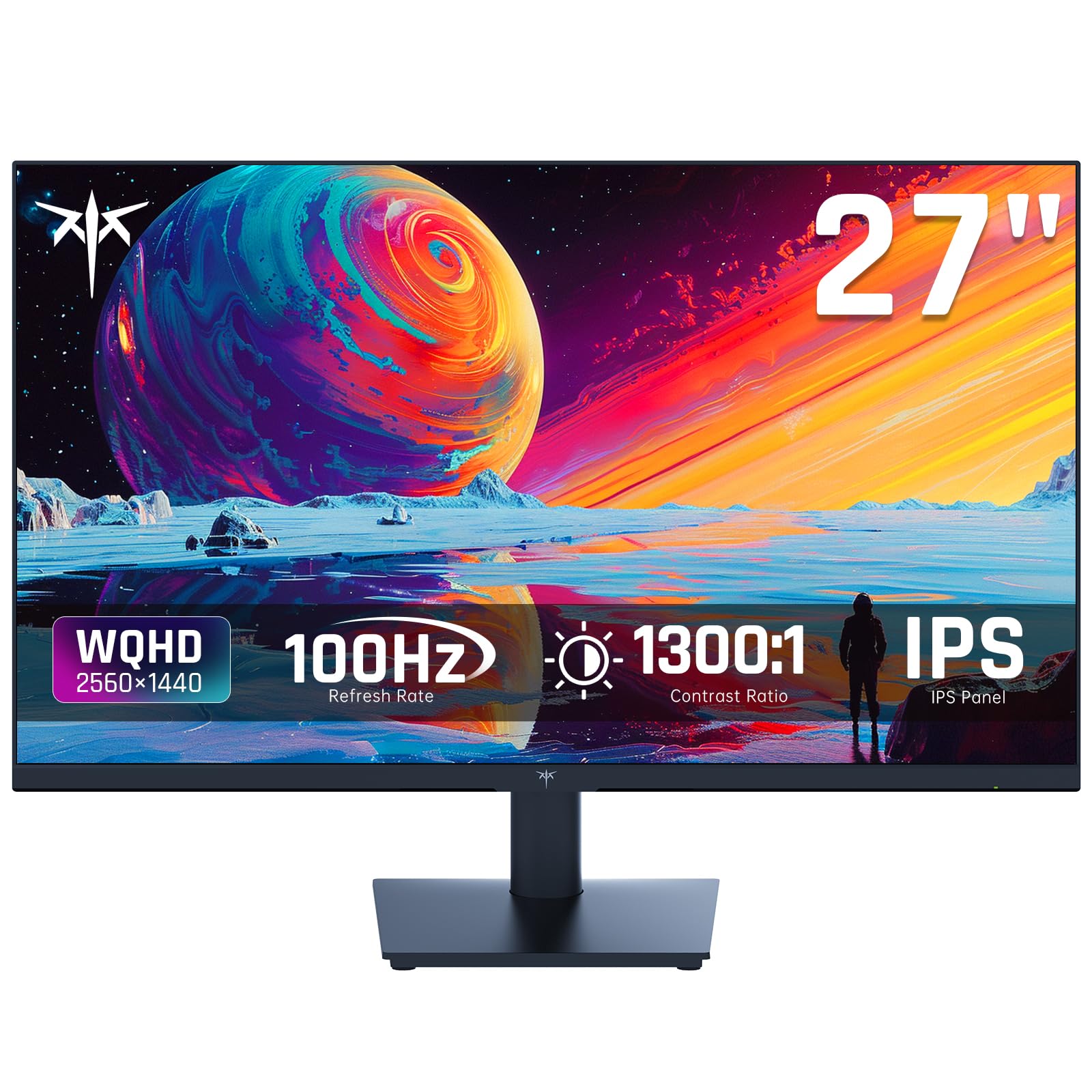 Ktc 27 Inch Qhd(2560 * 1440) 100Hz Computer Monitor   Ips Panel, Anti Blue Light Screen, 100% High Color Gamut, 123% Srgb, Suppo