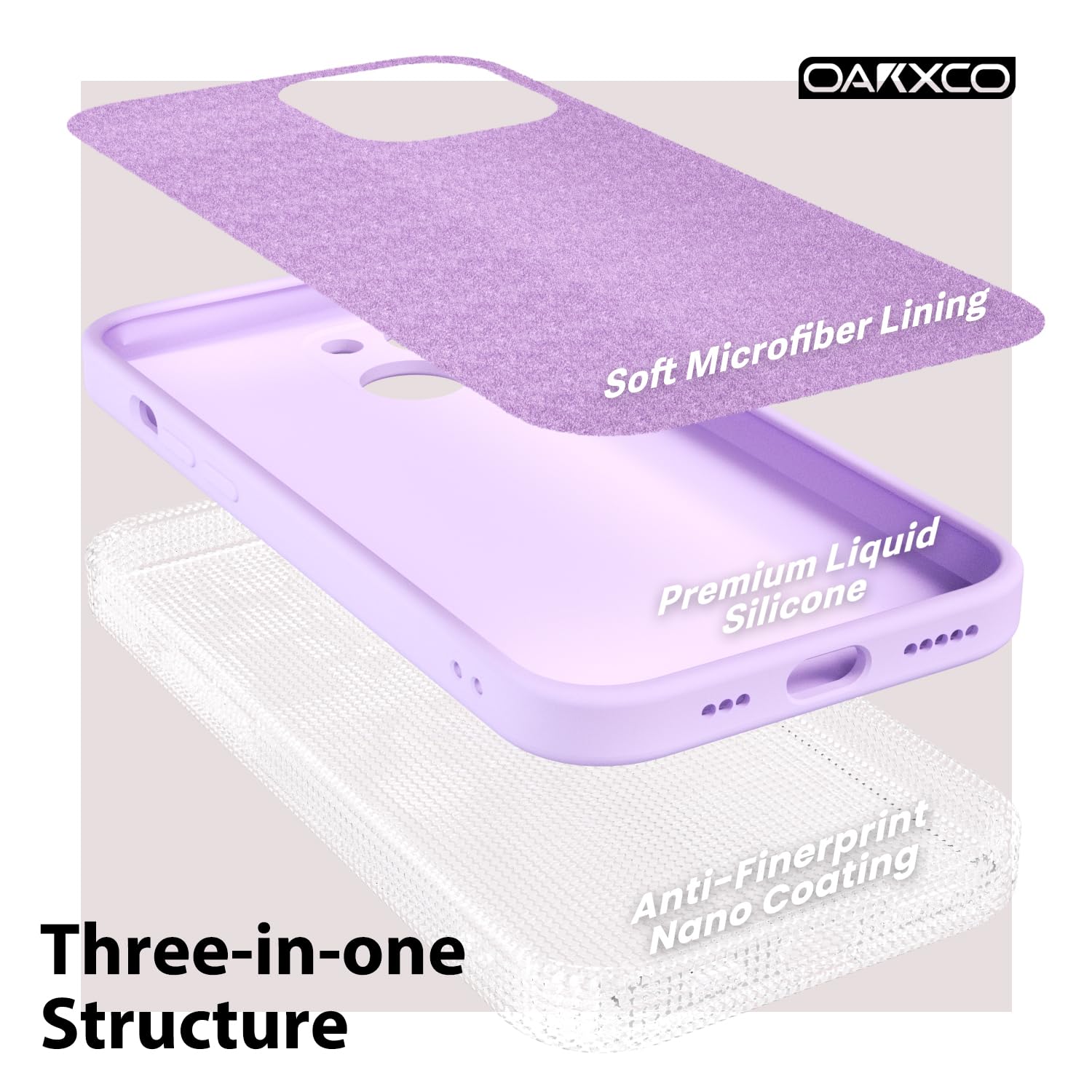 Oakxco For Iphone 14 Phone Case Liquid Silicone, Cute Thin Slim Soft Rubber Tpu Plain Smooth Gel Cover For Women Girl, Matte Sol