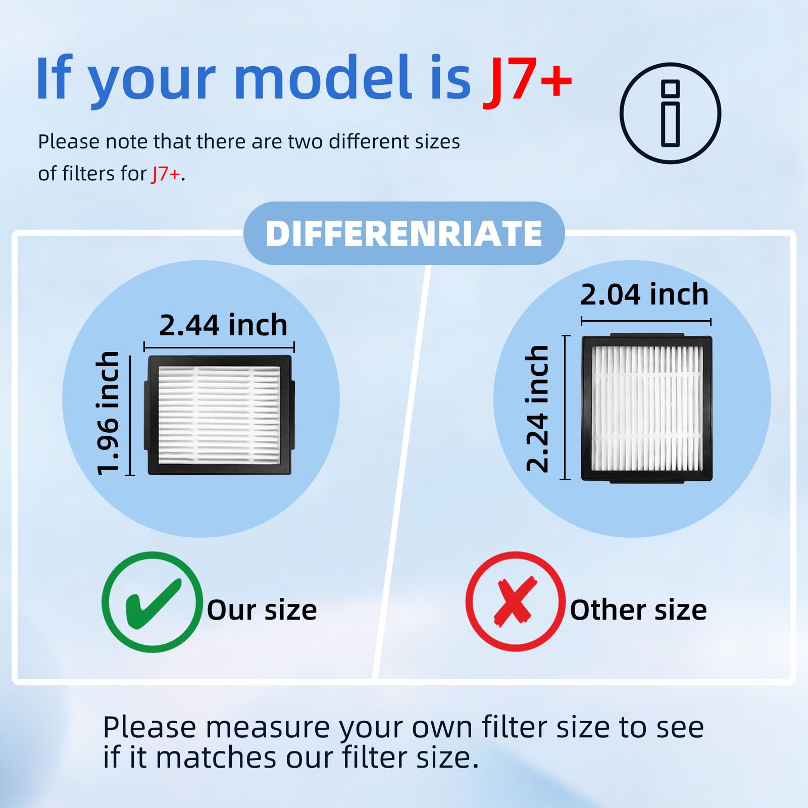 12 Pack High Efficiency Filters Replacement Compatible For Irobot Roomba E, I, J Series I1 I1+ I3 I3+ I4 I5 I5+I6 I6+ I7 I7+ I8