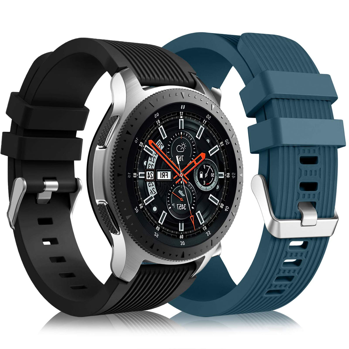 Lerobo [2 Pack Compatible With Samsung Galaxy Watch 3 Bands 45Mm/Galaxy Watch Band 46Mm/Gear S3 Frontier, 22Mm Smart Watch Band 