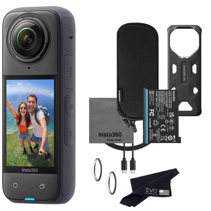 Insta360 X4 8K Waterproof Action Camera with Stabilization, Touch Screen, AI Editing, Black