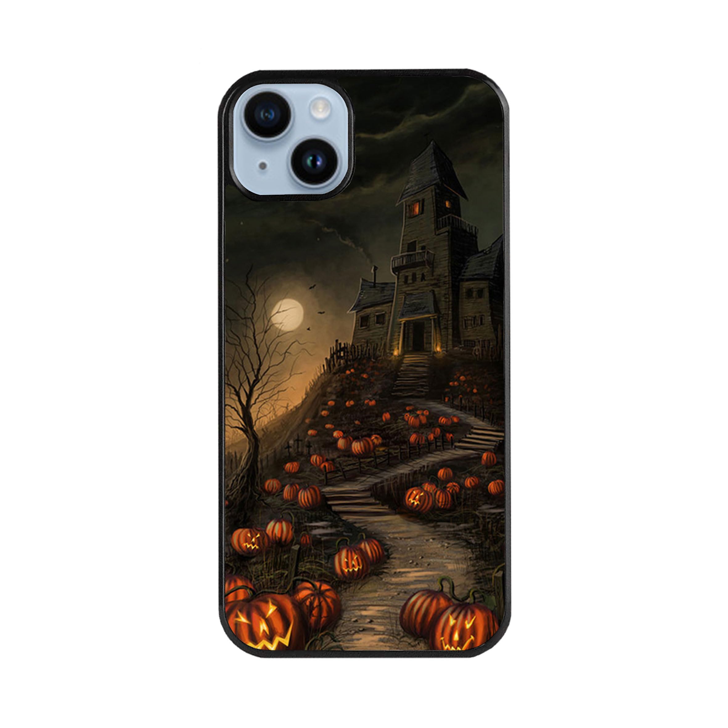 Vuttoo For Iphone 14 Plus Case   Halloween Haunted House Pattern Phone Case   Tpu Shock Absorption Protection Phone Case