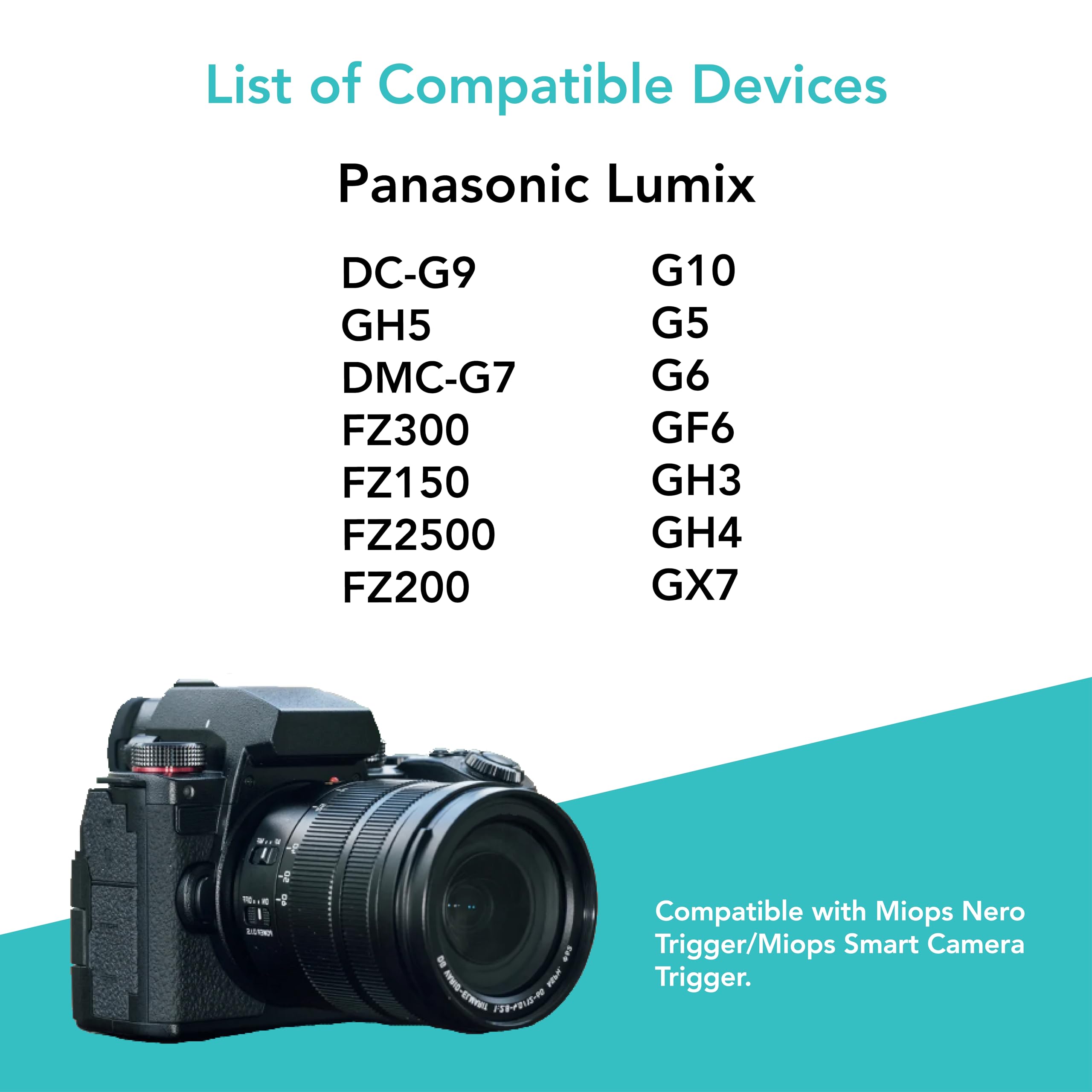 Foto&Tech 2.5Mm Remote Control Shutter Release Cable Compatible With Miops Trigger Compatible With Panasonic Lumix Dc-G9 Gh5/Dmc