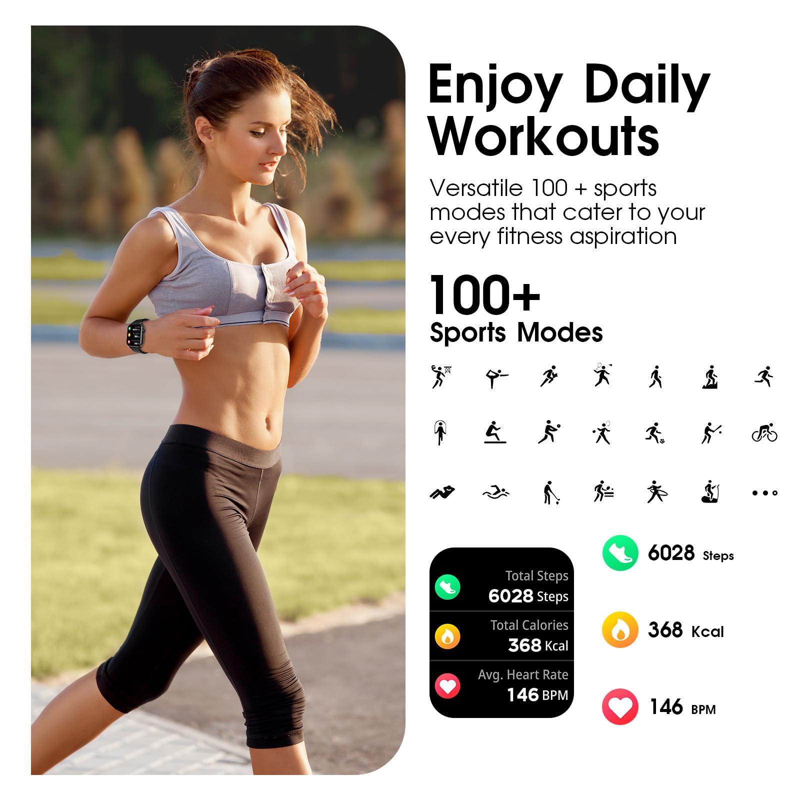 Pjyubvor Smart Watch For Men Women(Answer/Make Call), 1.83'' Smartwatch Fitness Tracker With Heart Rate/Sleep Monitor, Spo2, Ped