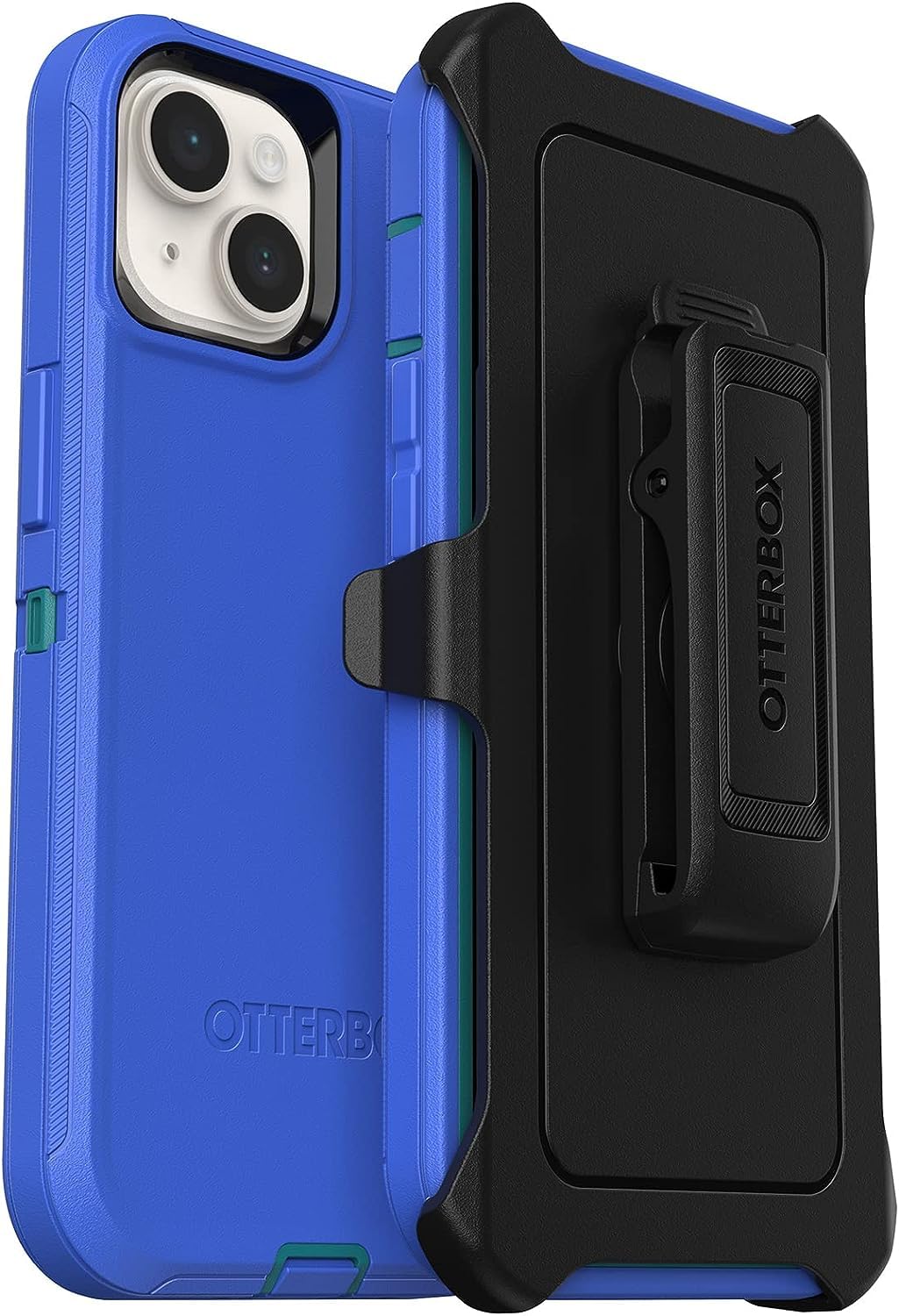 Otterbox Iphone 14 & Iphone 13 (Only)   Defender Series Case   Rain Check   Rugged & Durable   With Port Protection   Holster Cl