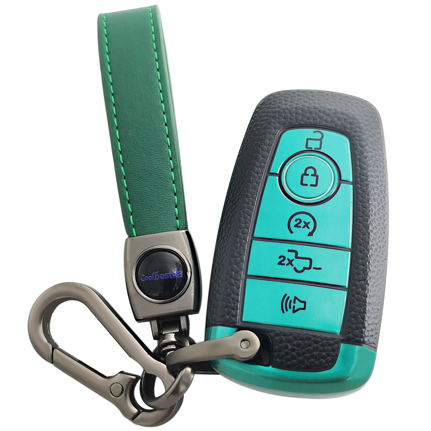 Coolbestda Tpu Key Fob Case Glove Keyless Entry Holder Protector Cover Sleeve For 2019 2020 2021 2022 Ford Expedition Bronco Edg