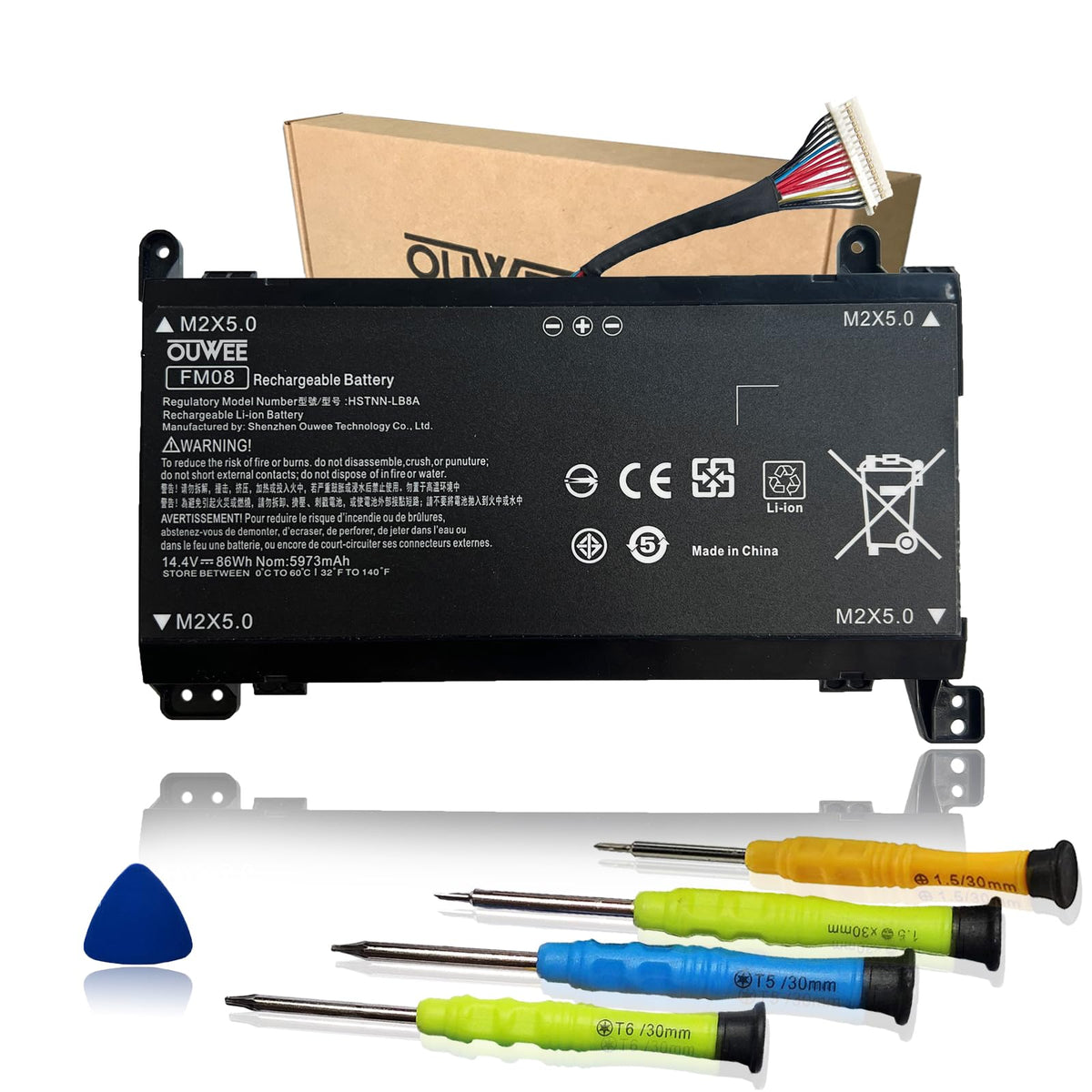Ouwee Hstnn Lb8B Fm08 Laptop Battery Compatible With Hp Omen 17 An013Tx 17 An014Tx 17 An014Ng 17 An008Ur Series Tpn Q195 922752 