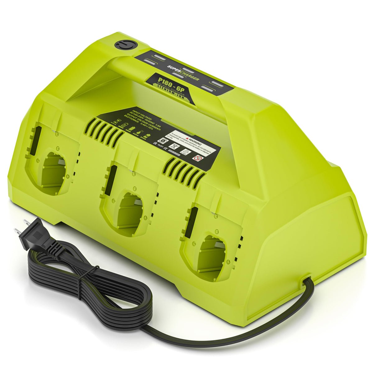 Dmmns P180 6 Ports Rapid Charger Replacement For Ryobi 18V One+ Supercharger P135 18V Six Pack Lithium Ion Charger,Compatible Wi