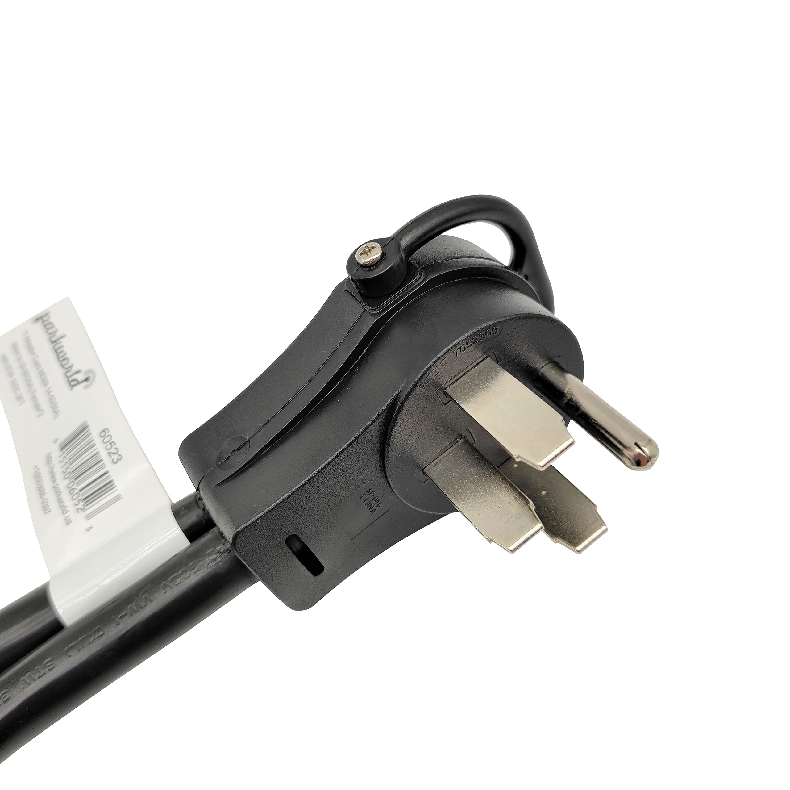 Parkworld 60523 Nema 14 50P To L6 30R Dual Socket Splitter Cord, Rv 50 Amp 4 Prong 14 50 Male Plug To Nema (2) L6 30 Female Twis