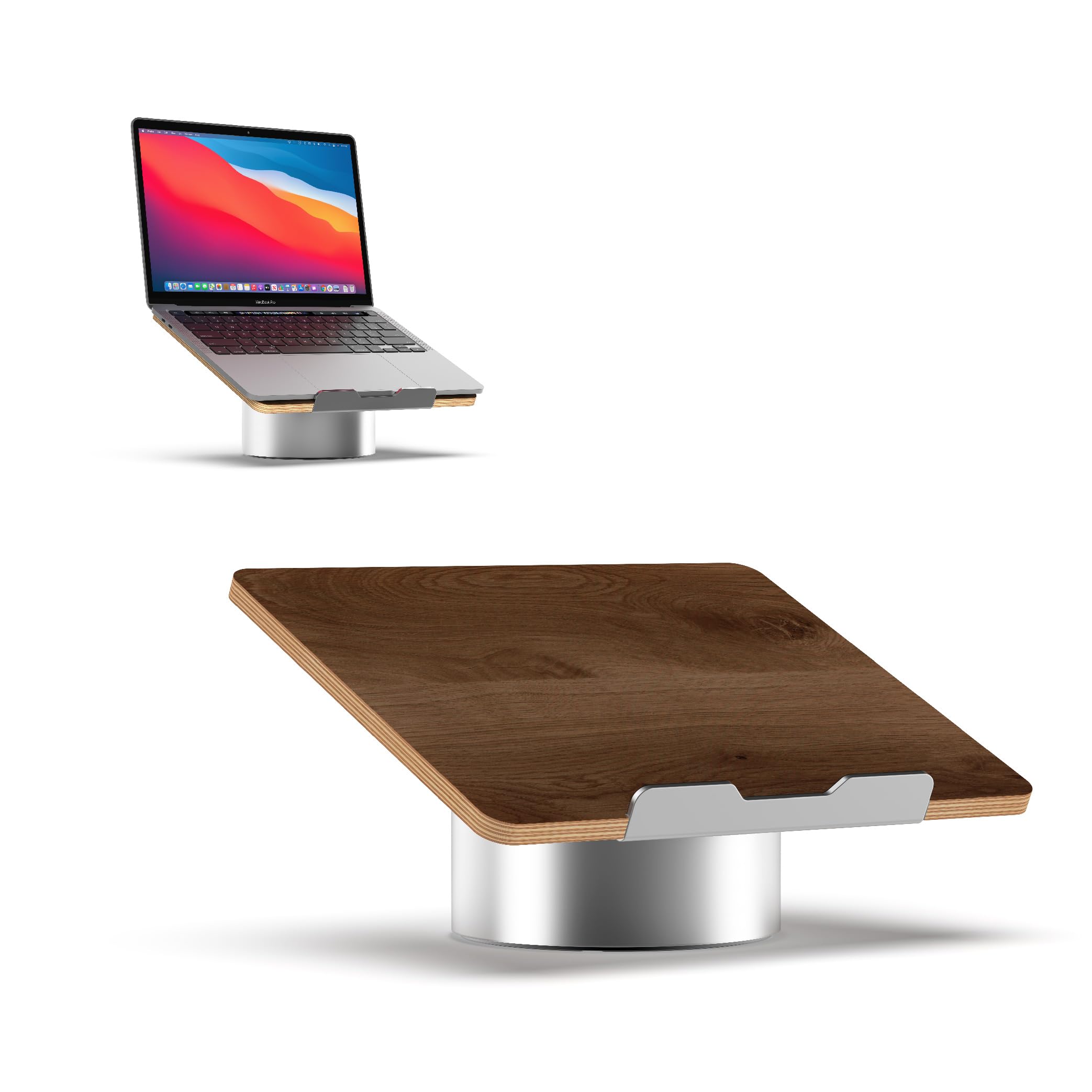 Humancentric Portable Electronic Device Stand   Black Walnut Wood Laptop Stand, Ergonomic Computer Stand For Laptop, Compatible With Macbook Stand Up To 16 Inches