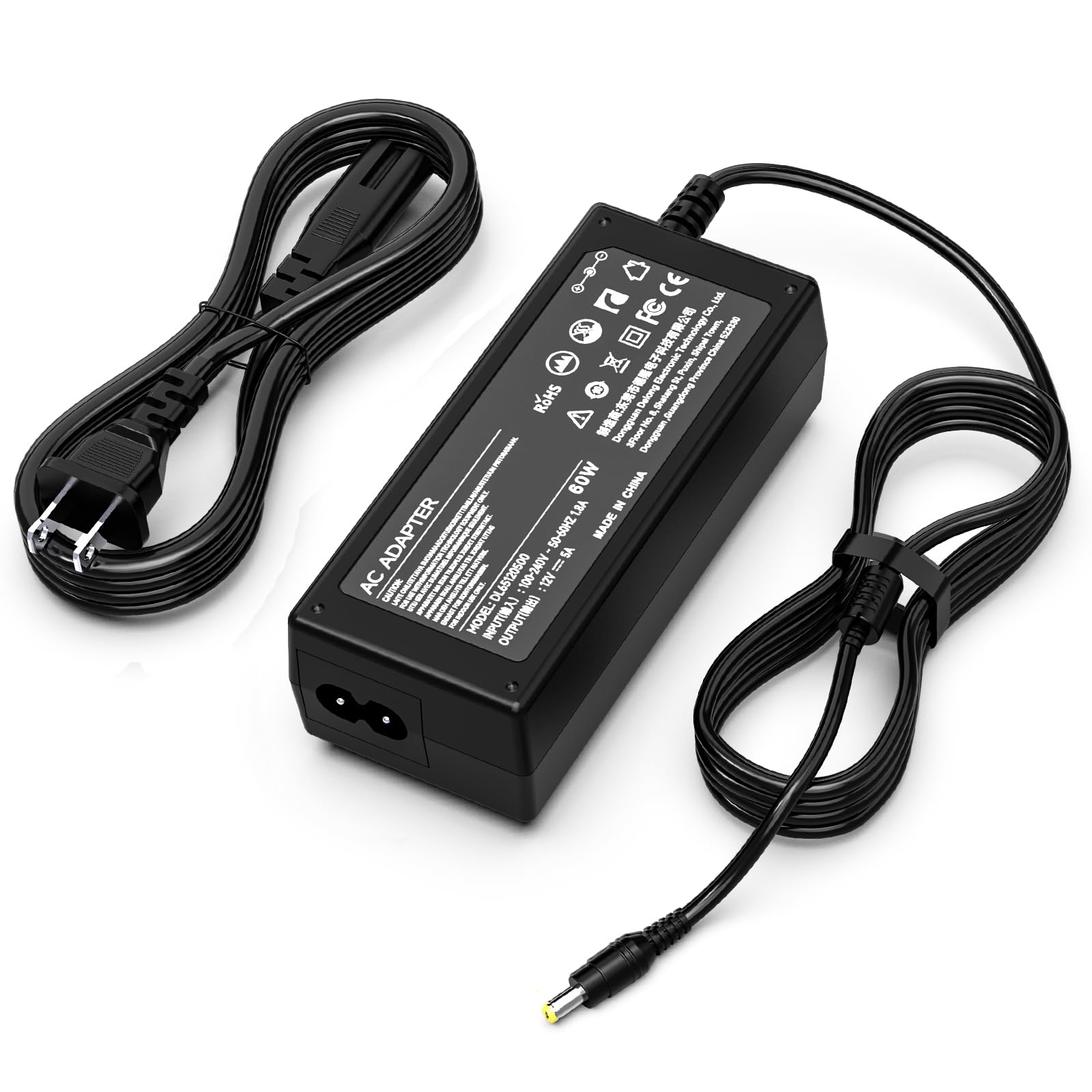 12V Ac Adapter Charger For Dell 22'' 23'' 24'' Screen S2240M S2240Mc S2240L S2240T S2340M S2340L S2440L S2316H S2316M S2318Hn; Adp 40Dd B Pa 1041 71 Led Lcd Monitor Screen Adapter Power Supply Cord