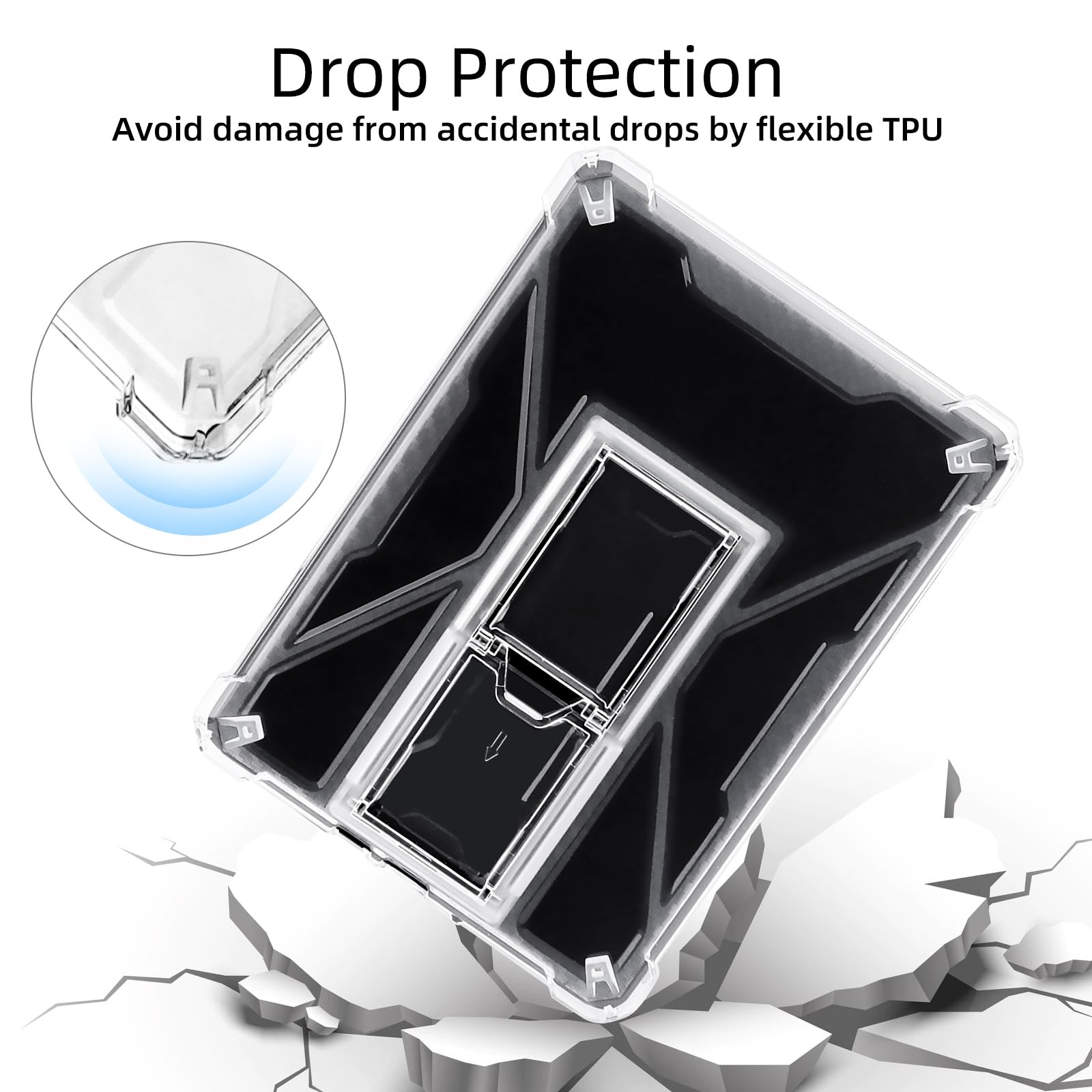 Walnew Clear Stand Case For 6.8    Kindle Paperwhite M2L3Ek / M2L4Ek, Soft Transparent Tpu Cover With Enhanced Corners For Kindl