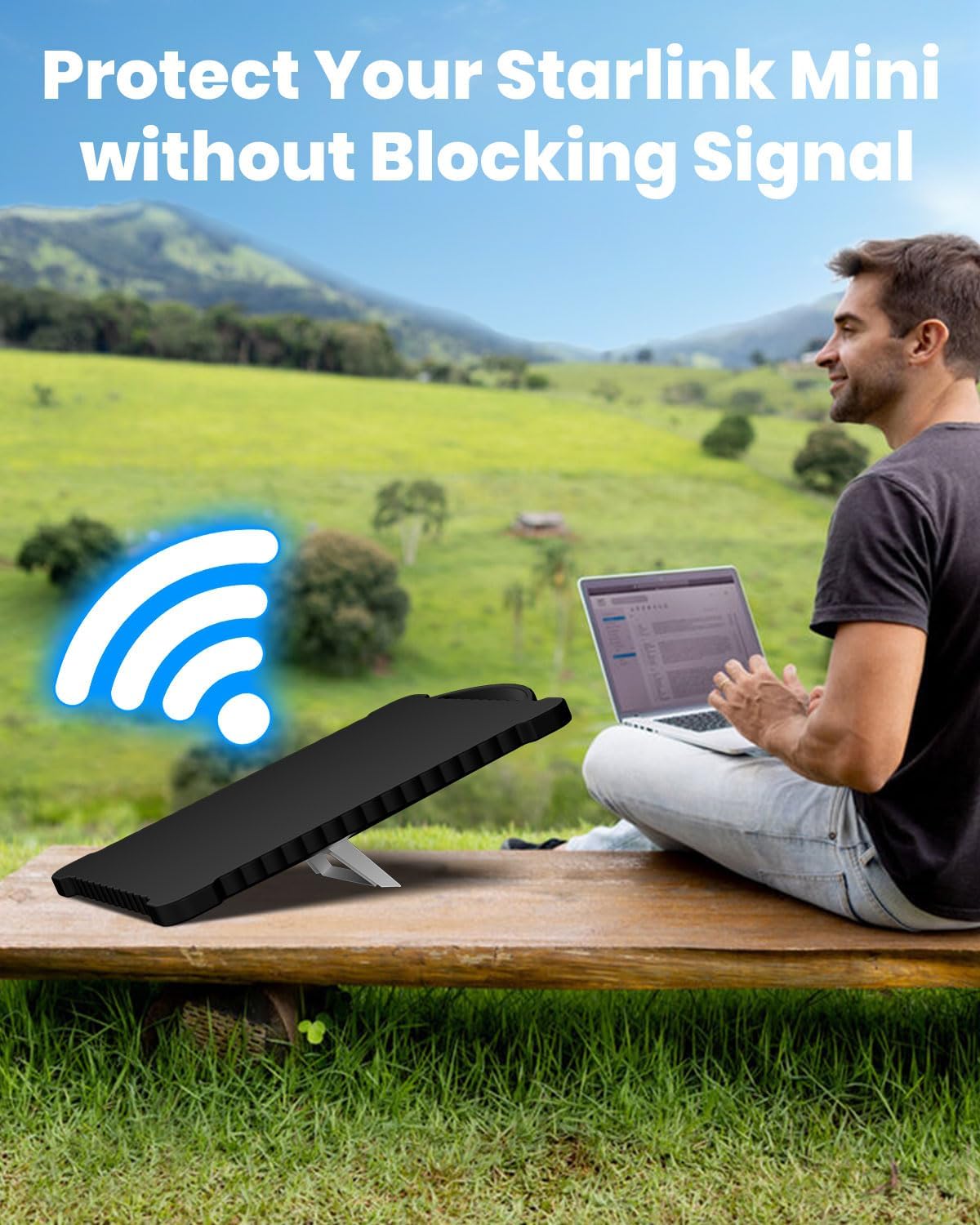 Mwin Starlink Mini Protective Cover - Waterproof & Scratch-Resistant Starlink Mini Accessories Silicone Case, Portable Protector