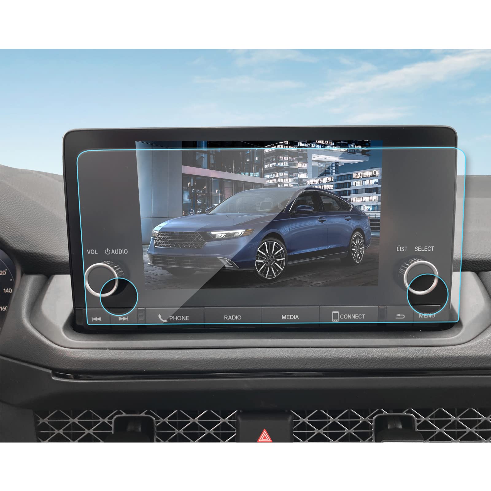 Bibibo For 2024 2025 Honda Accord Screen Protector For 2023 2025 Honda Accord Lx/Ex 7 Inch Tempered Glass[Anti Glare& Scratch Ultra Clear] Honda Accord Accessories 2023 2024 2025