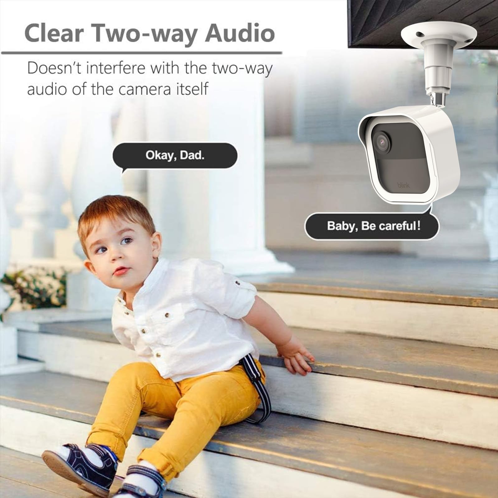 Camera Mount For Blink Outdoor 4 (4Th Gen) And Blink Outdoor (3Rd Gen), 5 Pack Weatherproof Protective Housing And 360 Degree Adjustable Mount With Sync Module 2 Mount (White, 5 Pack)