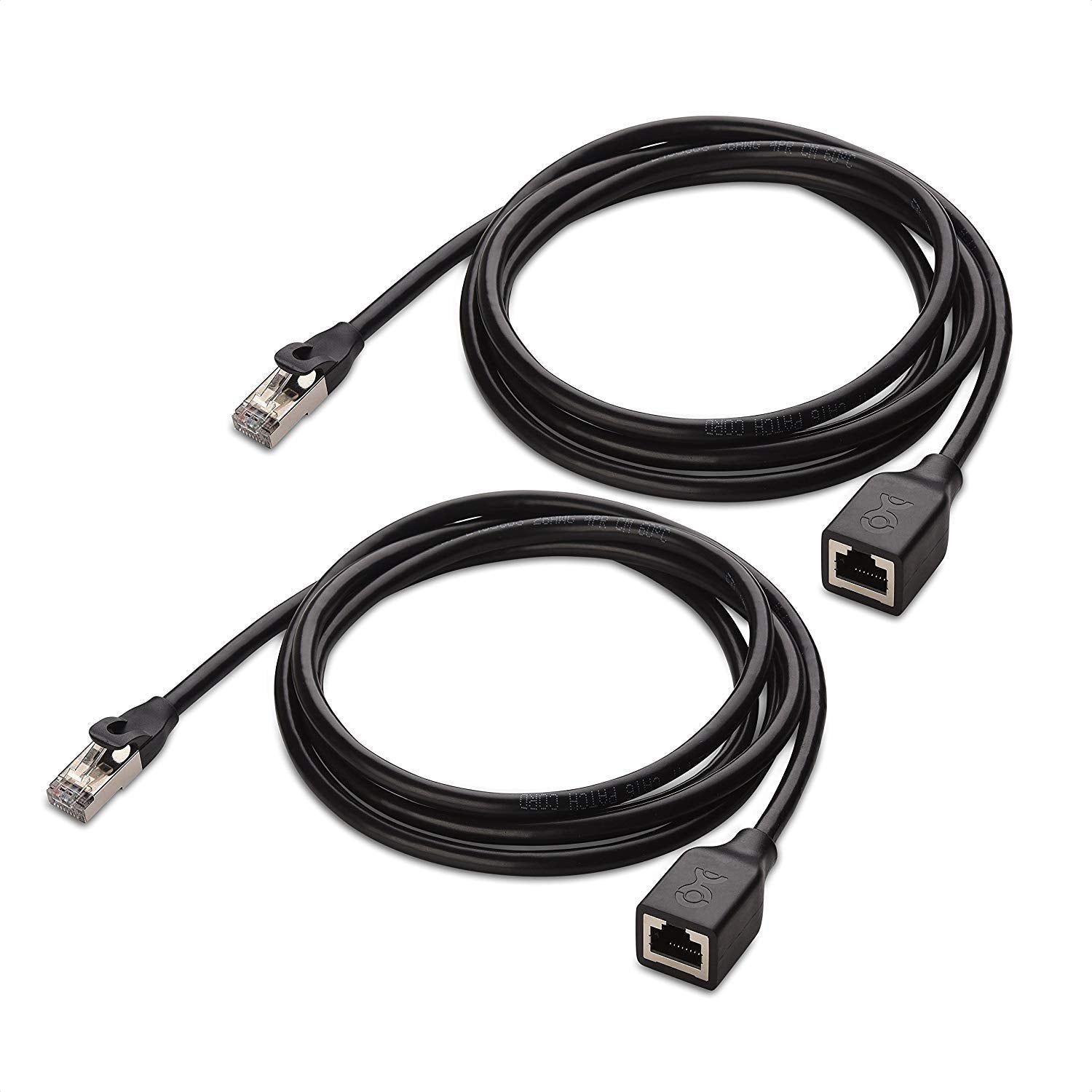 Cable Matters 10Gbps 2Pack Shielded Cat 6 Ethernet Extension Cable, 6ft