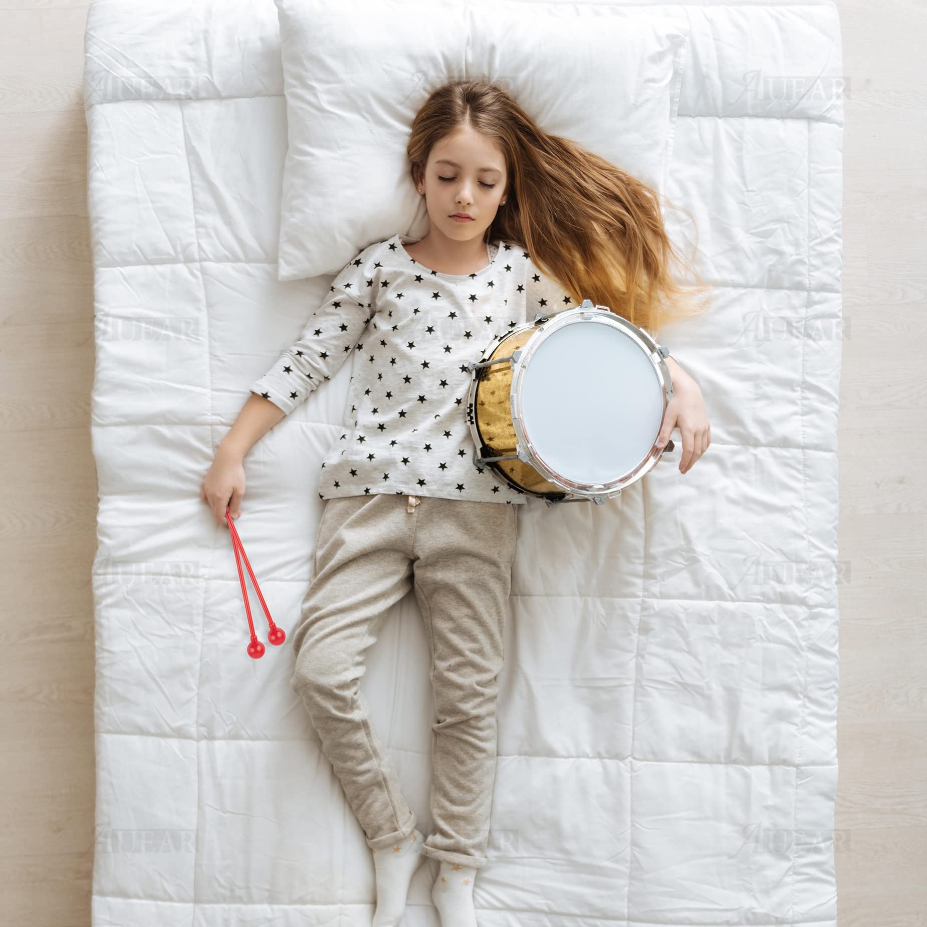 Auear, 10 Pack Plastic Bell Mallets Solid Drum Percussion Sticks Hammer Red