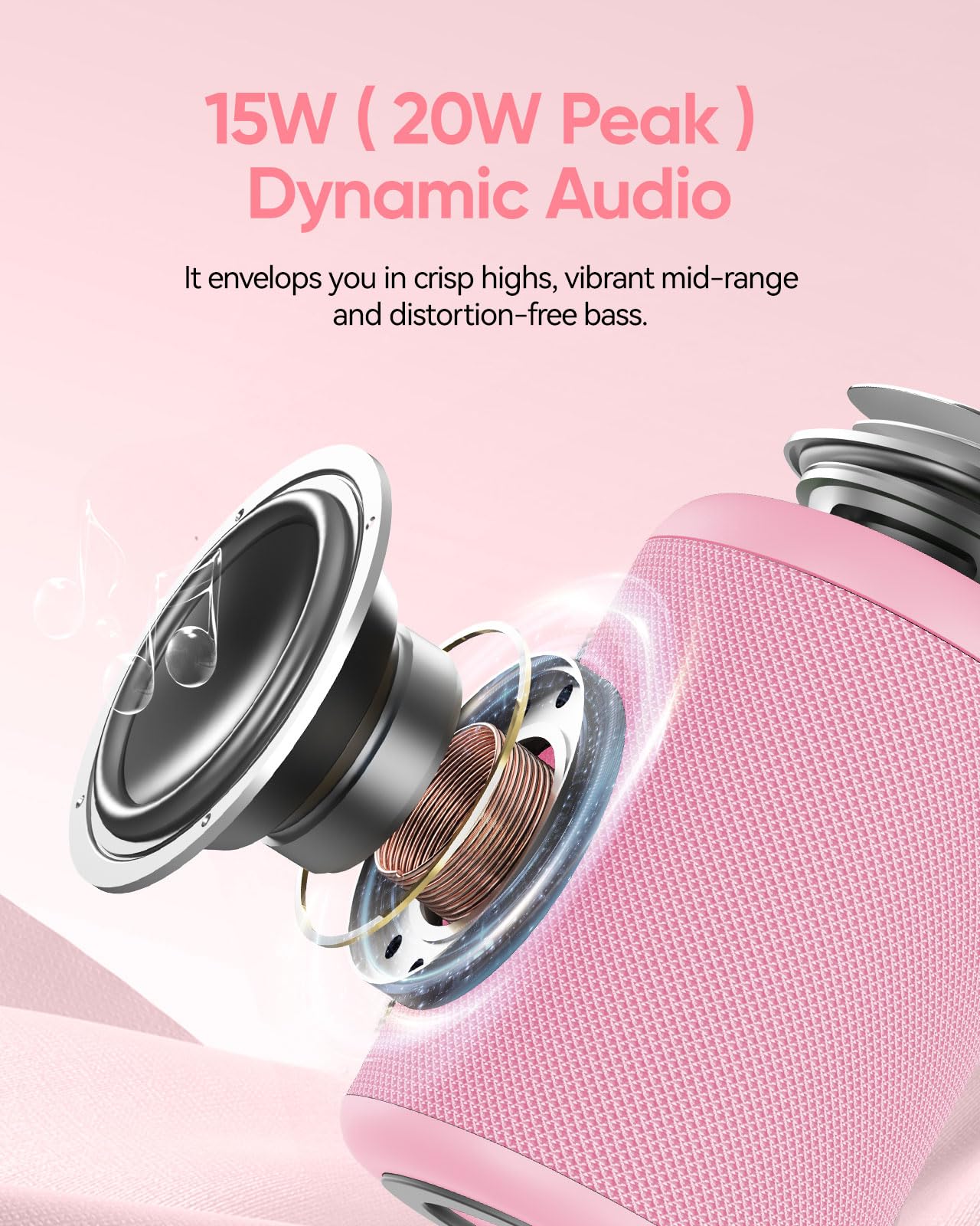 Chifenchy Portable Bluetooth Speaker With Lights,Powerful Crystal Clear Sound,Ipx5 Waterproof,All Day Playtime,Aux&Tf Card Input