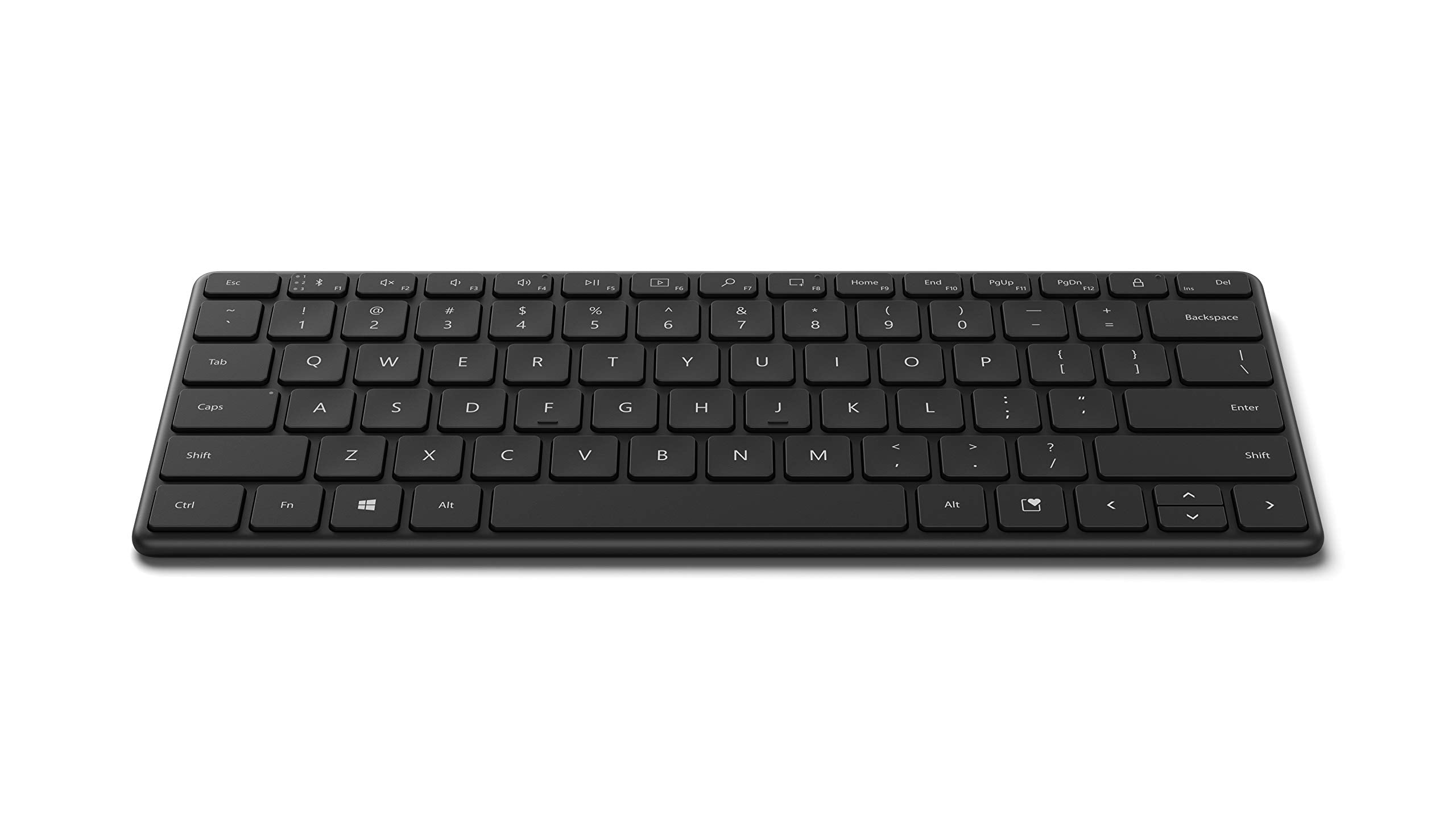 Microsoft Designer Compact Keyboard   Matte Black Standalone Wireless Bluetooth Keyboard Compatible With Bluetooth Enabled Pcsma