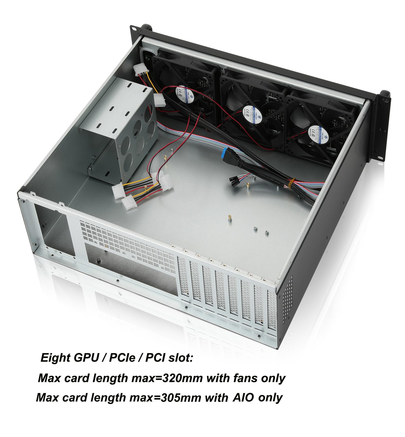 Rackchoice 3U Rackmount Server Chassis Support Liquid Cooling Compatibility Up To Elevated 360Mm Radiator Support Sfx Psu