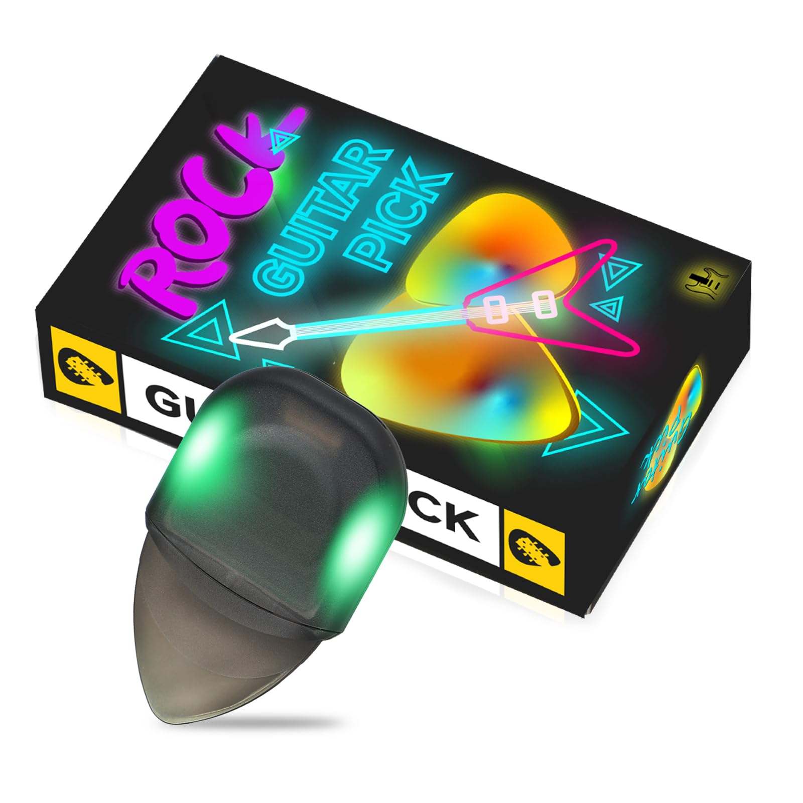 Auto Glowing Illuminated Guitar Picks For Acoustic, Electric And Bass,Guitar Accessories Gift For Guitar Players Guitarists, Rep
